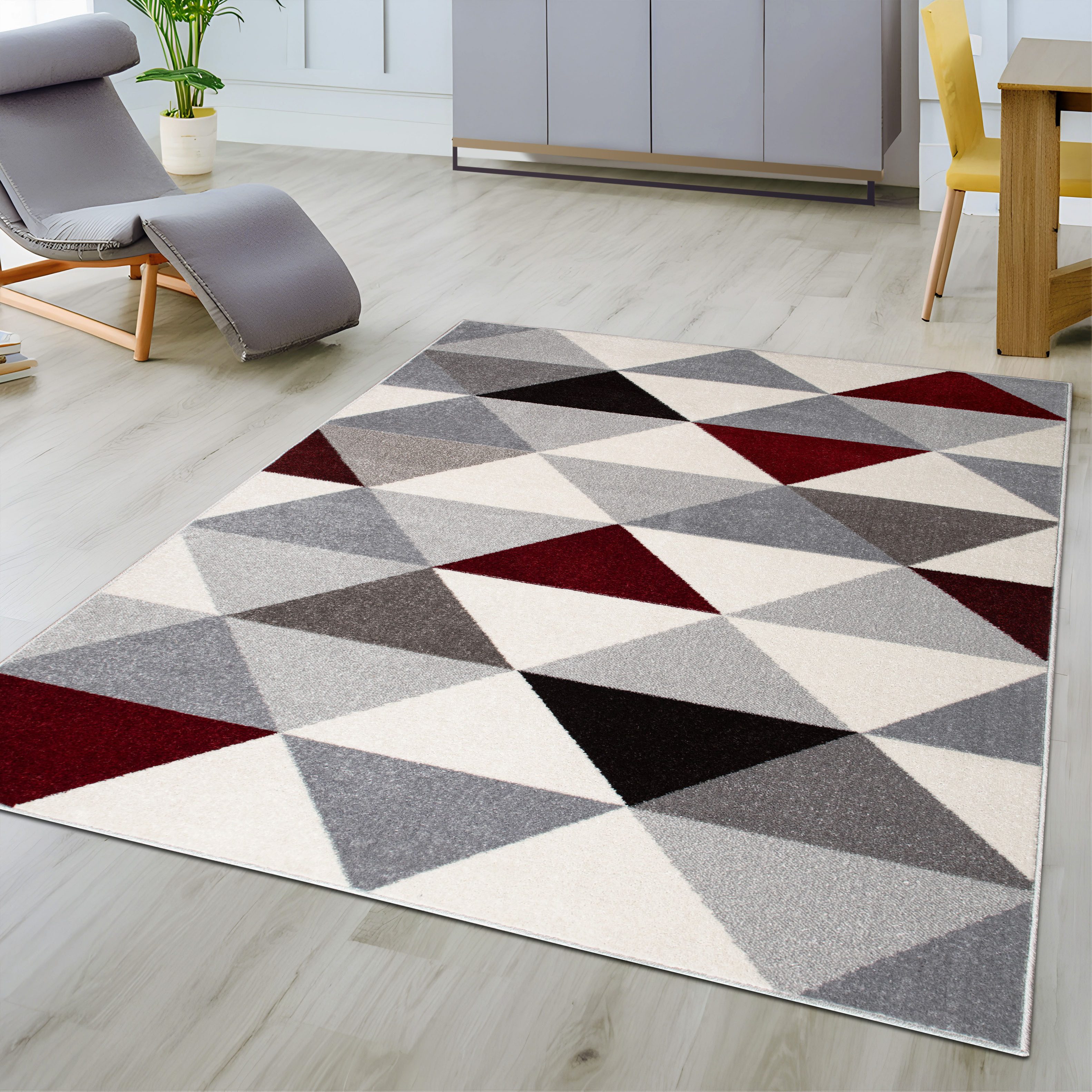 my home Vloerkleed Berlad Geo met bijzonder zachte pool, kortpolig, modern geometrisch ontwerp
