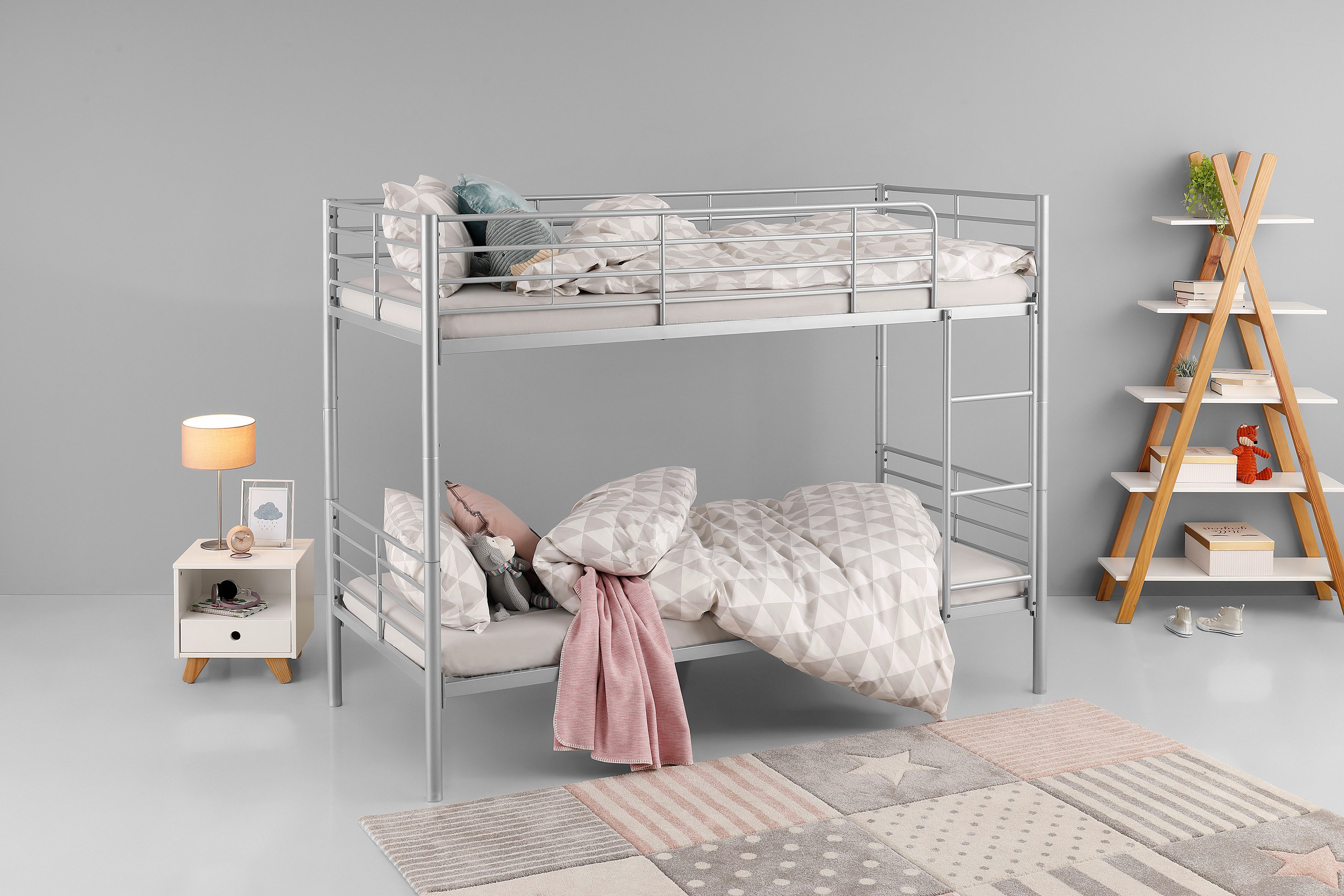 Home affaire Stapelbed Hayo, draagvermogen 250 KG! Metalen bed, stapelbed perfect voor kleine ruimtes, meerdere kleuren(b/d/h) ca. 208/97/160 cm