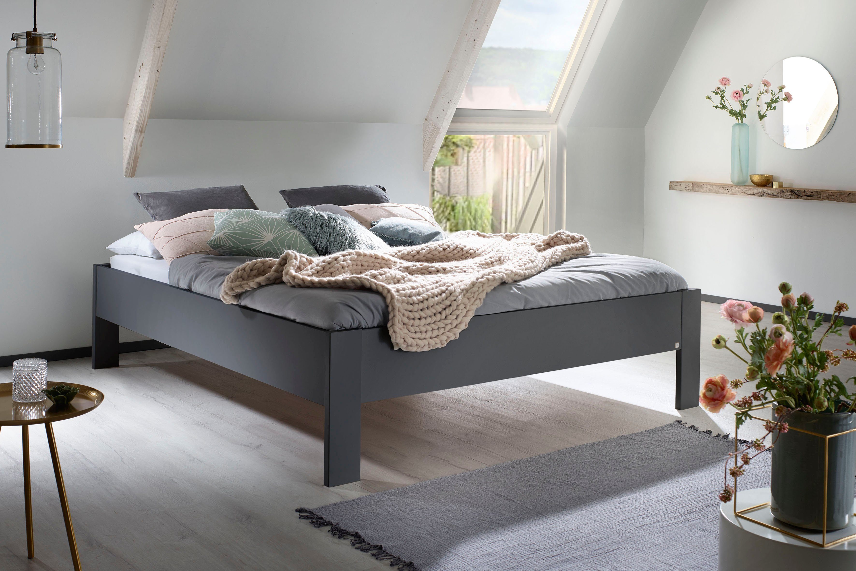 rauch Futonbed Aditio zonder hoofdbord futonbedden grijs