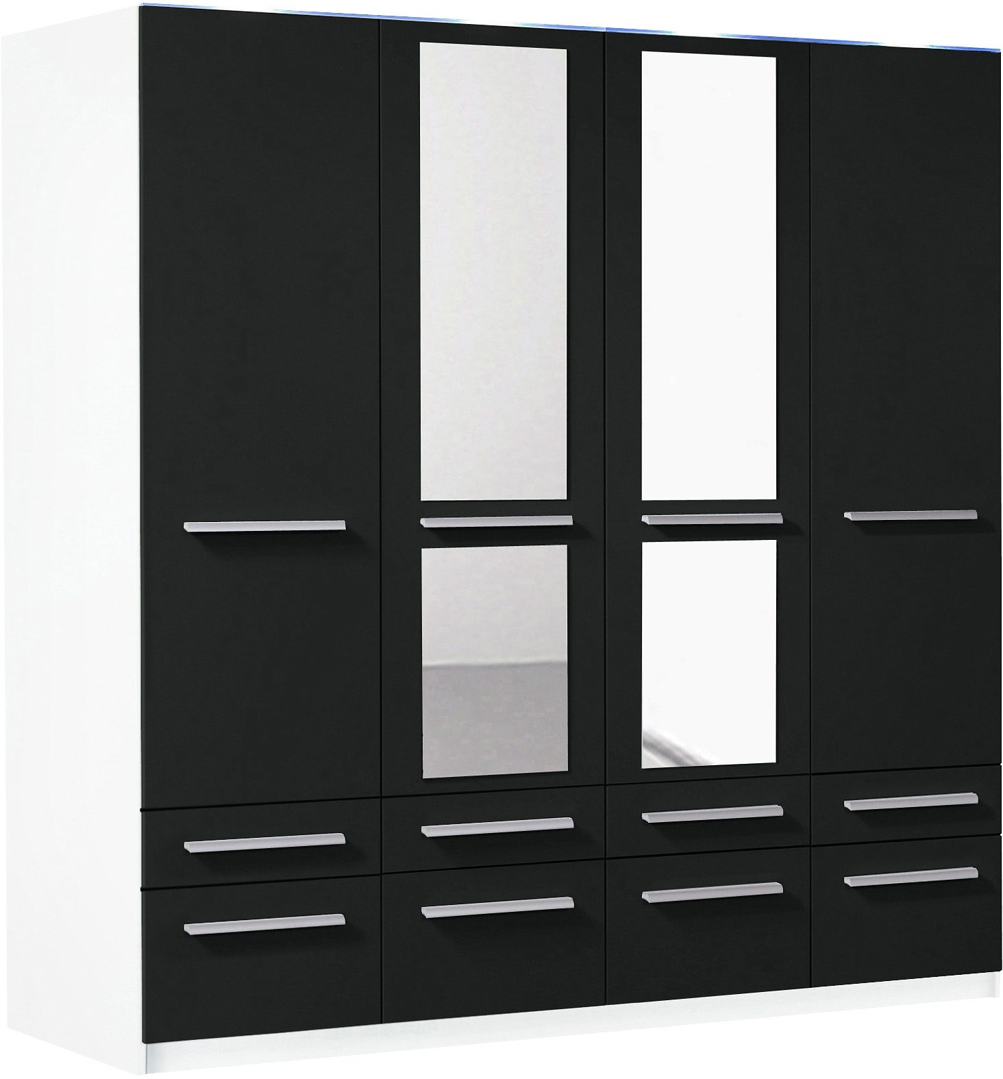 priess Kledingkast Kast garderobe waskast Barcelona in 5 breedtes veel opbergruimte, ruime lades, met spiegel, made in germany