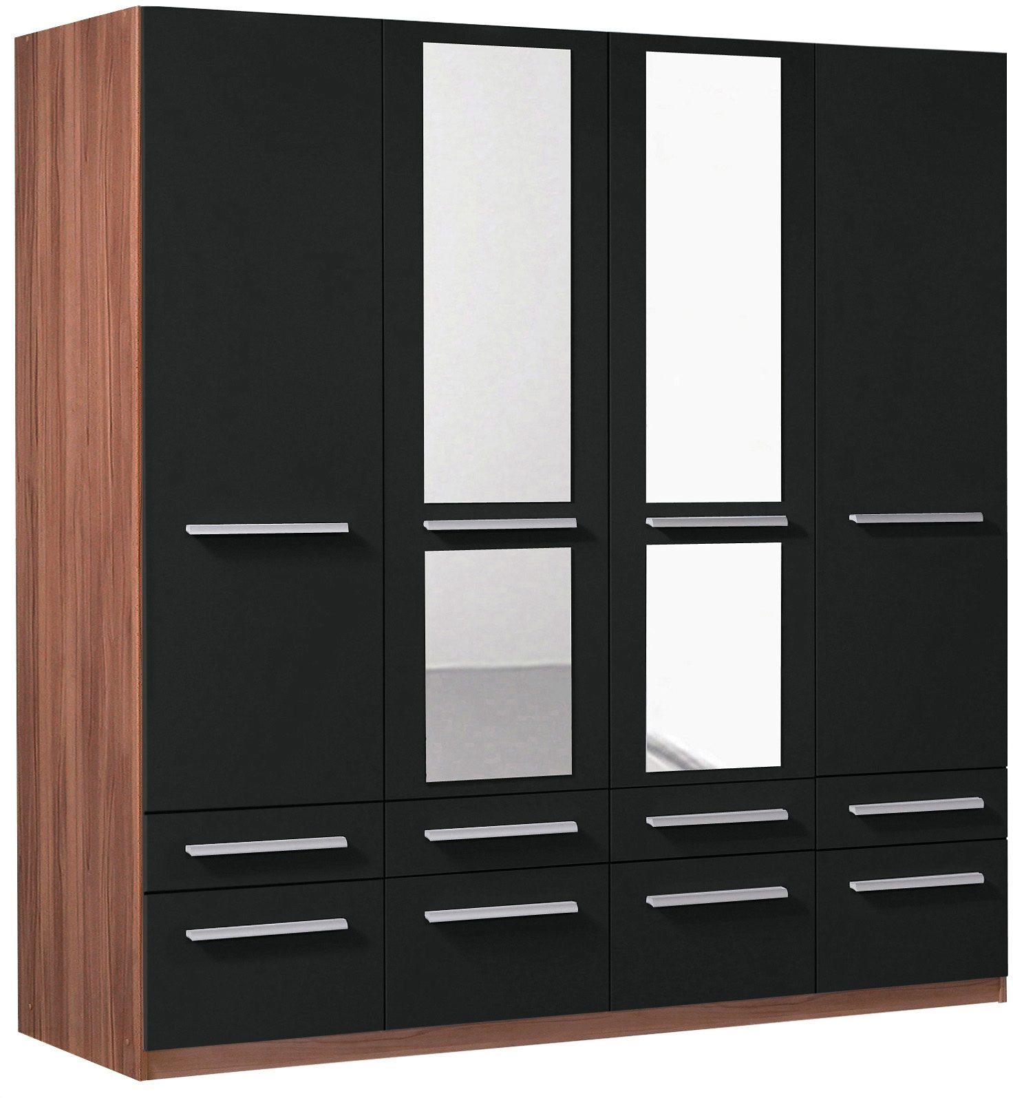 Priess Kledingkast Kast garderobe waskast Barcelona in 5 breedtes veel opbergruimte, ruime lades, met spiegel, made in germany