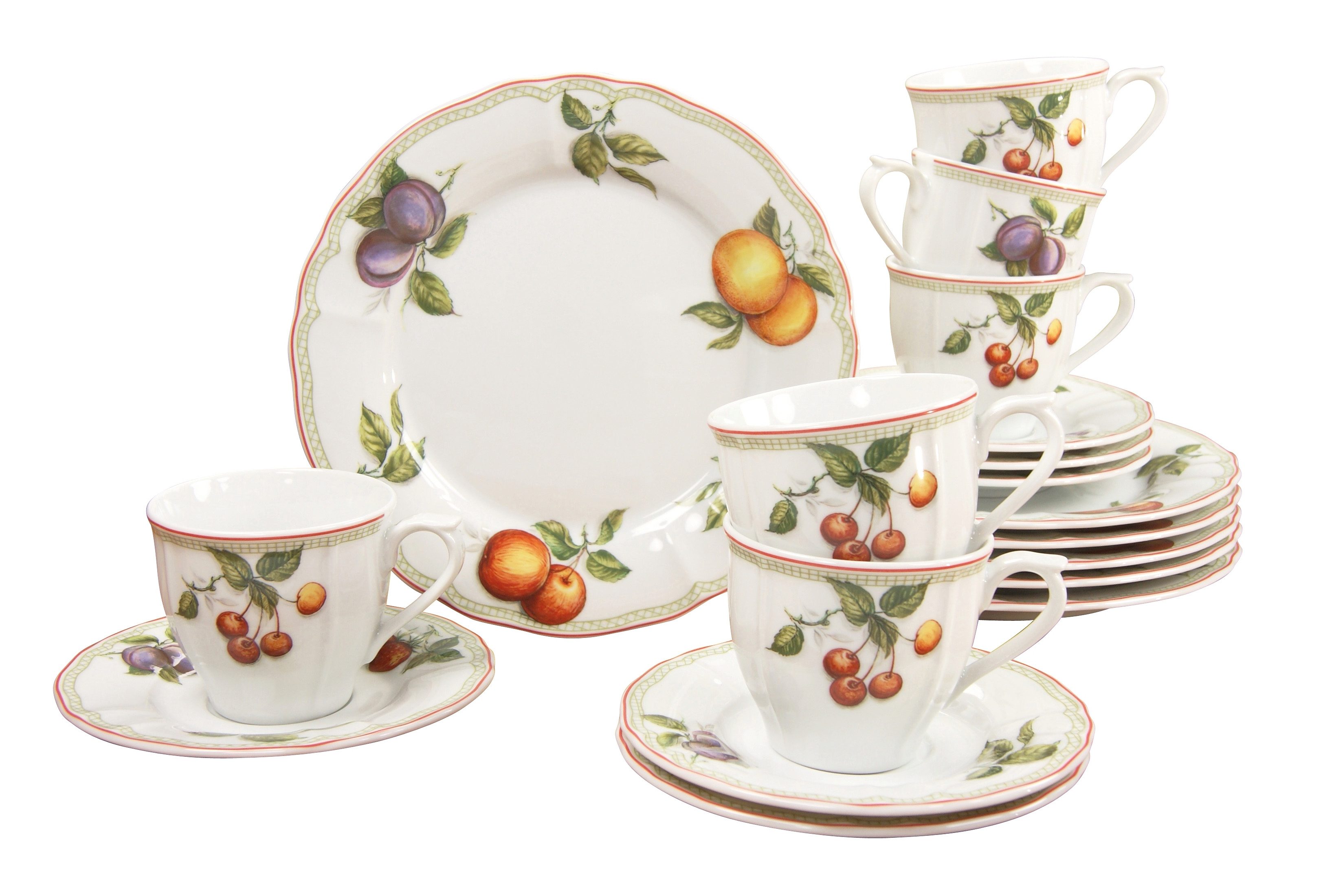 CREATABLE Unisex Porseleinen servies, »Flora Orchard« wit