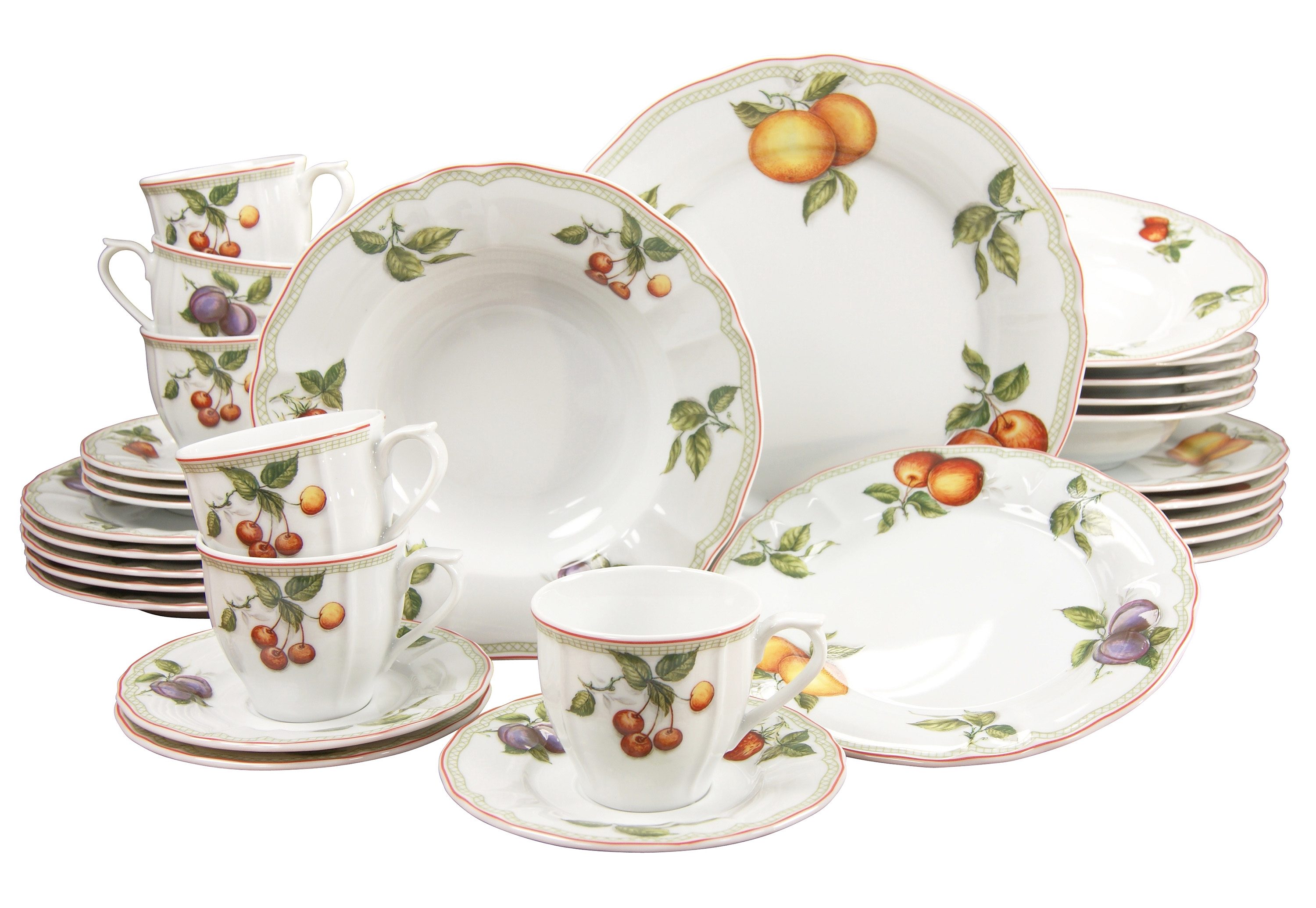 CREATABLE Unisex Porseleinen servies, »Flora Orchard« wit