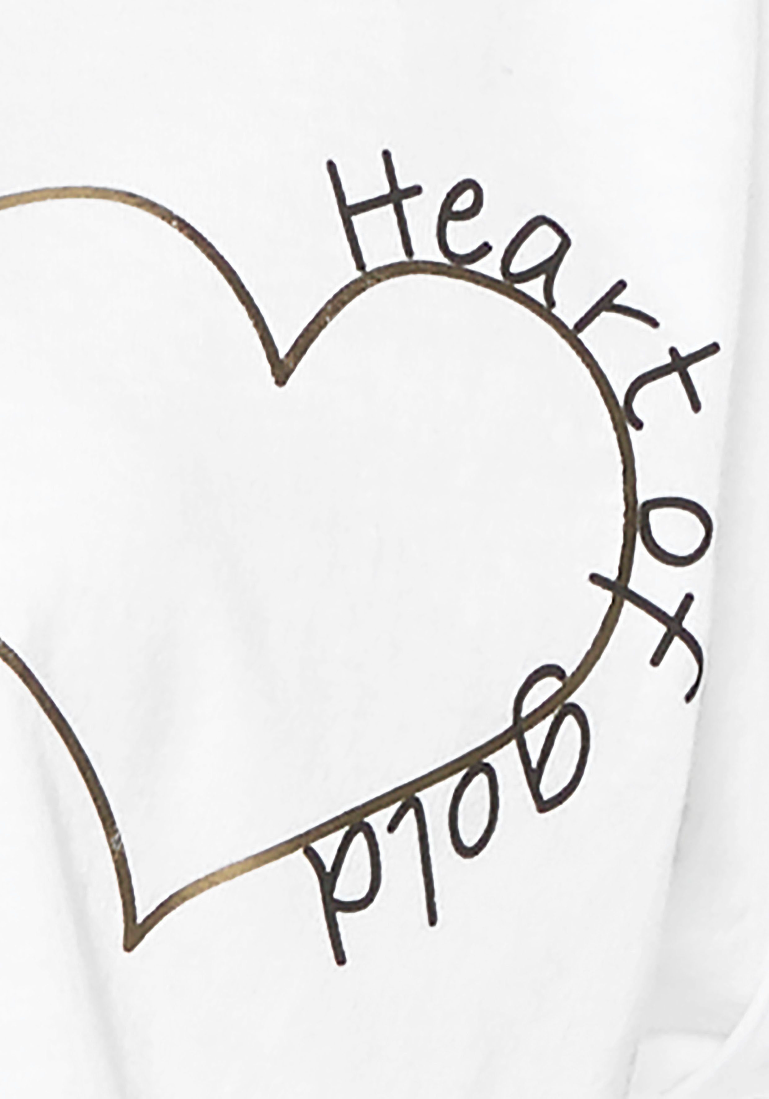 Lascana T-shirt met glanzende print, katoenen shirt met korte mouwen,