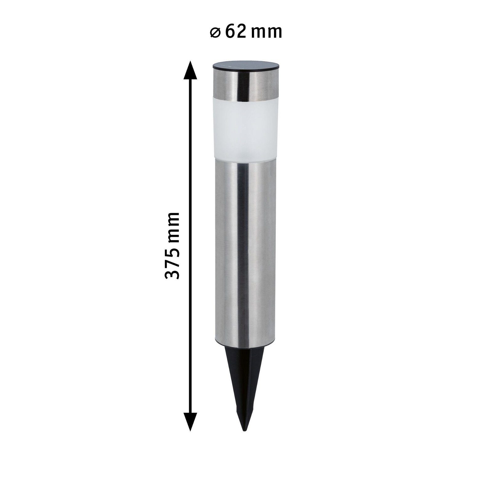 Paulmann Led-bolderlamp Solar Layra IP44 3000K 1lm Geborsteld ijzer (1 stuk)