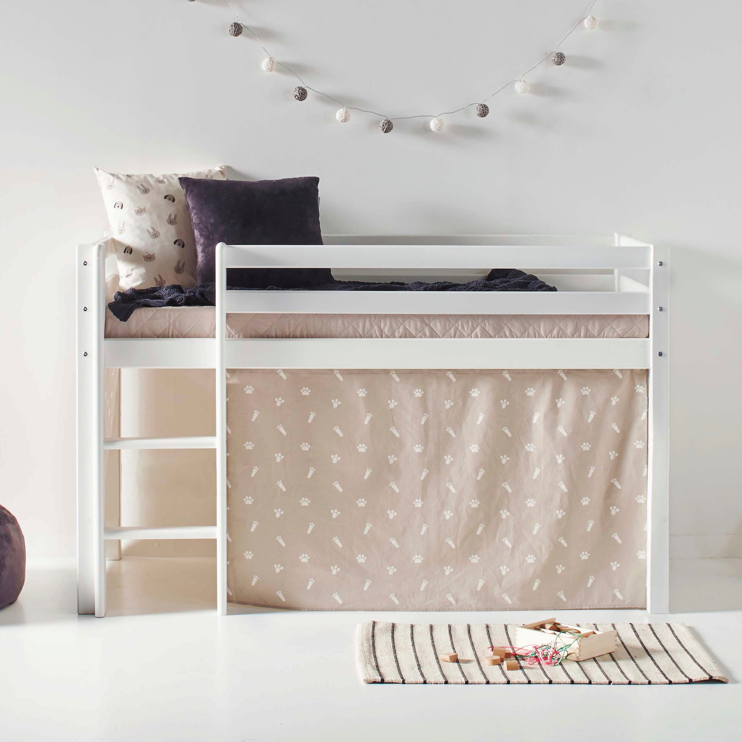 Hoppekids Hoogslaper ECO Dream, kinderbed, speelbed, halfhoog bed van massief hout