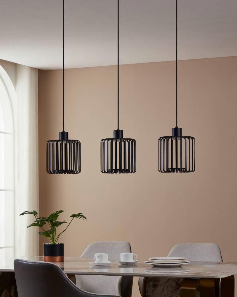 EGLO Hanglamp GINESTRONE-Z Hängelampe schwarz, ZigBee 3.0, Timer, Pendelleuchte, Hanglamp, ZigBee, app en spraakbesturing Alexa, RGB, dimbaar (1 stuk)