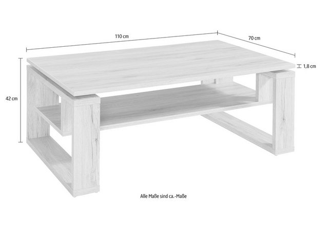 Salontafel met beugelonderstel Salontafel met beugelonderstel