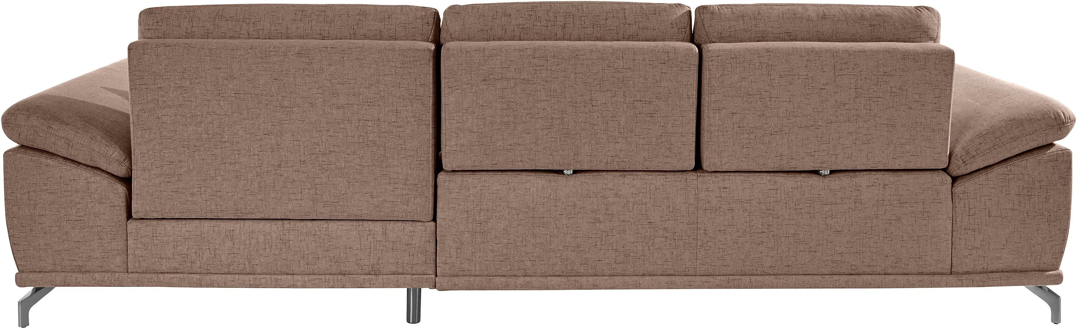 Places of Style Hoekbank Costello L-vorm, met zitdiepteverstelling, armleuningverstelling en