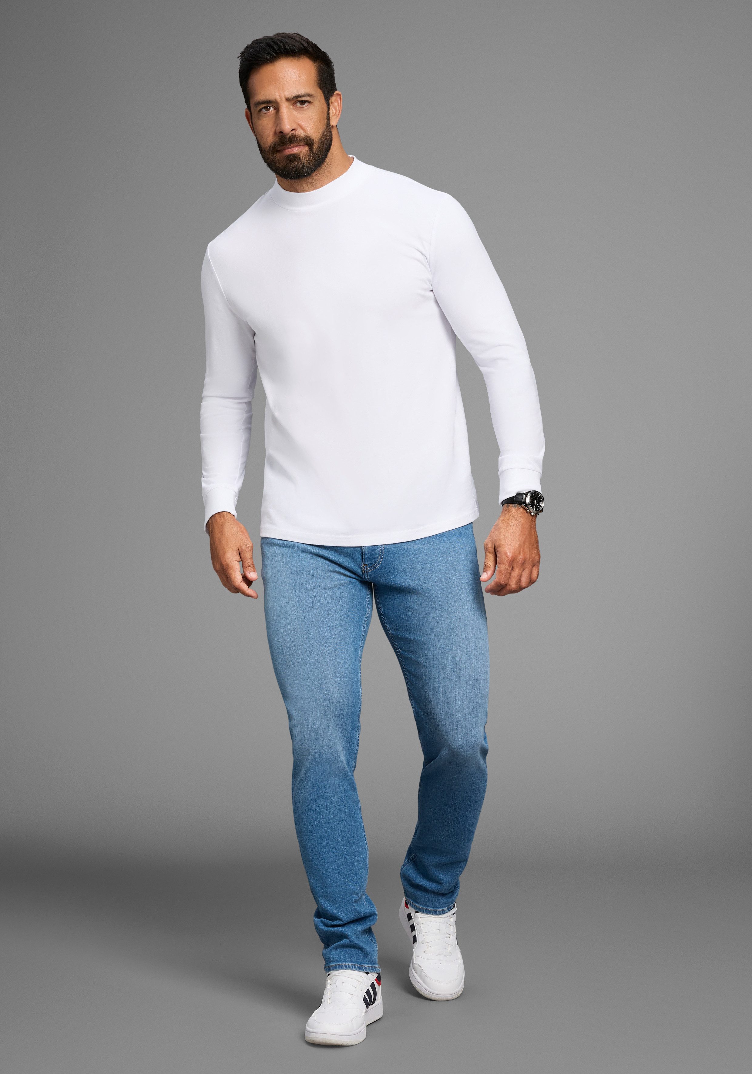 Man's World Shirt met staande kraag Nieuwe collectie!