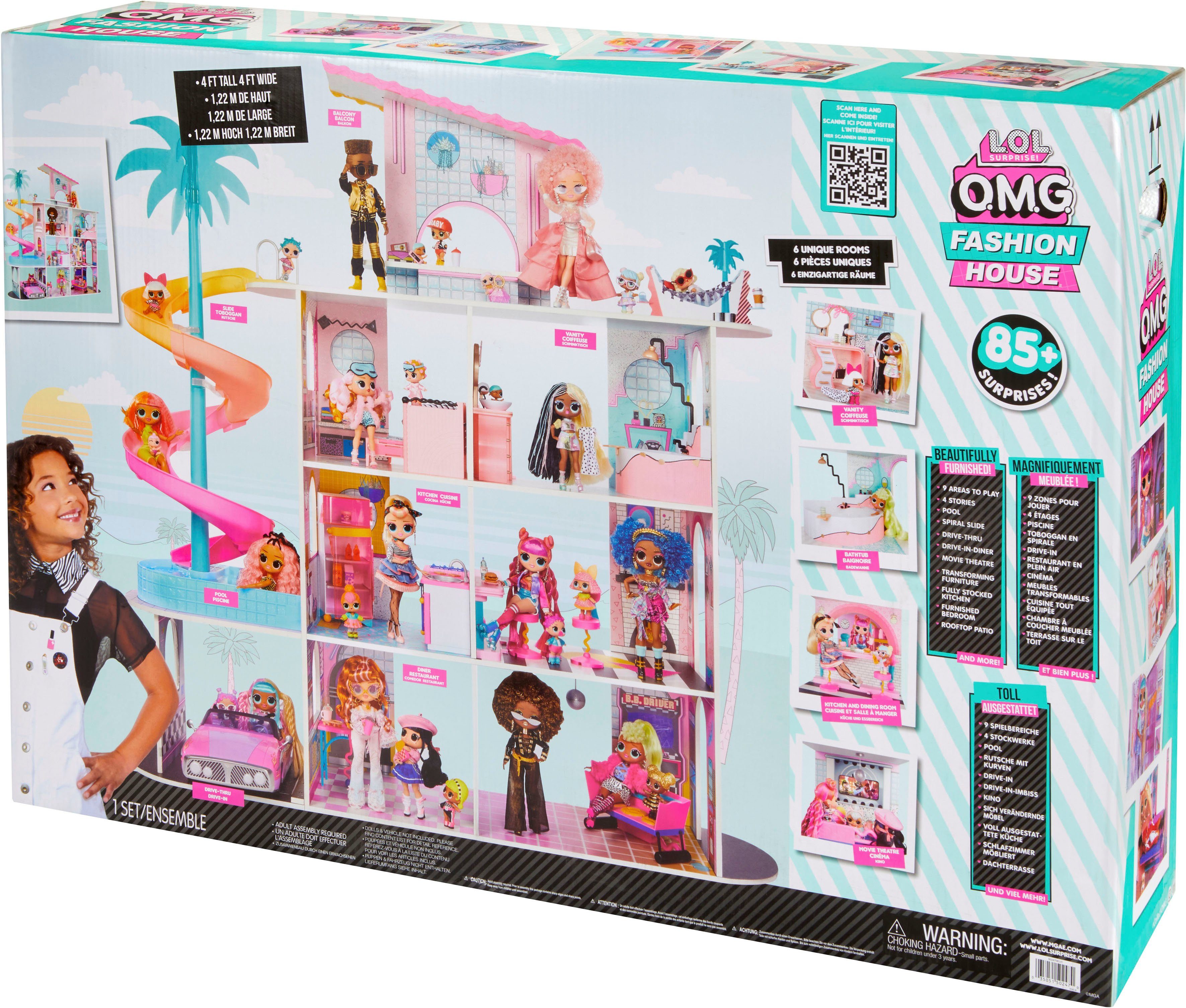 L.O.L. SURPRISE! Poppenhuis L.O.L. Surprise Fashion House inclusief meubelen en accessoires