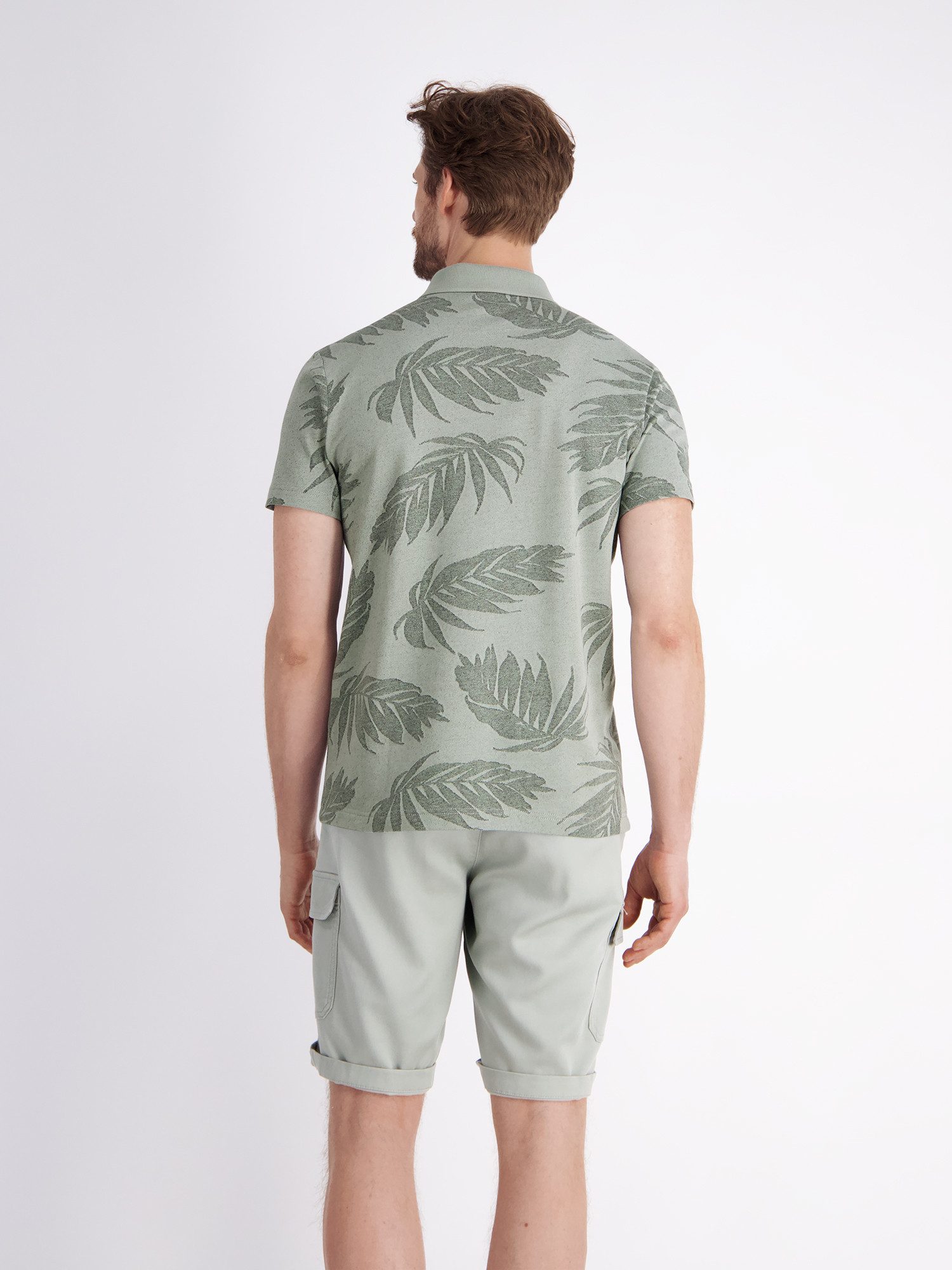 Lerros Poloshirt LERROS jacquard poloshirt voor heren
