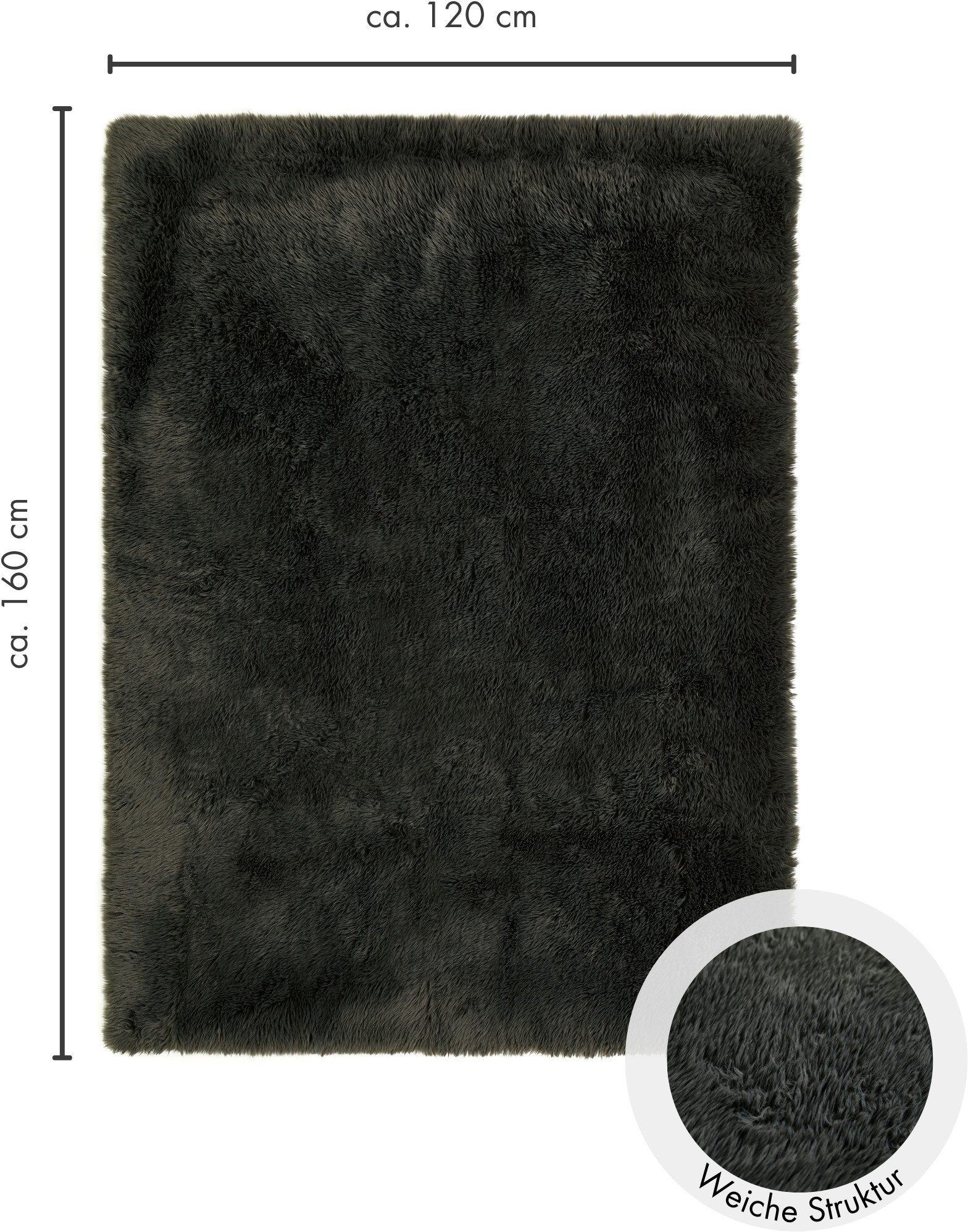 Andiamo Vloerkleed Alpa Uni kleuren, microvezel, bijzonder zacht & knuffelig, slaapkamer