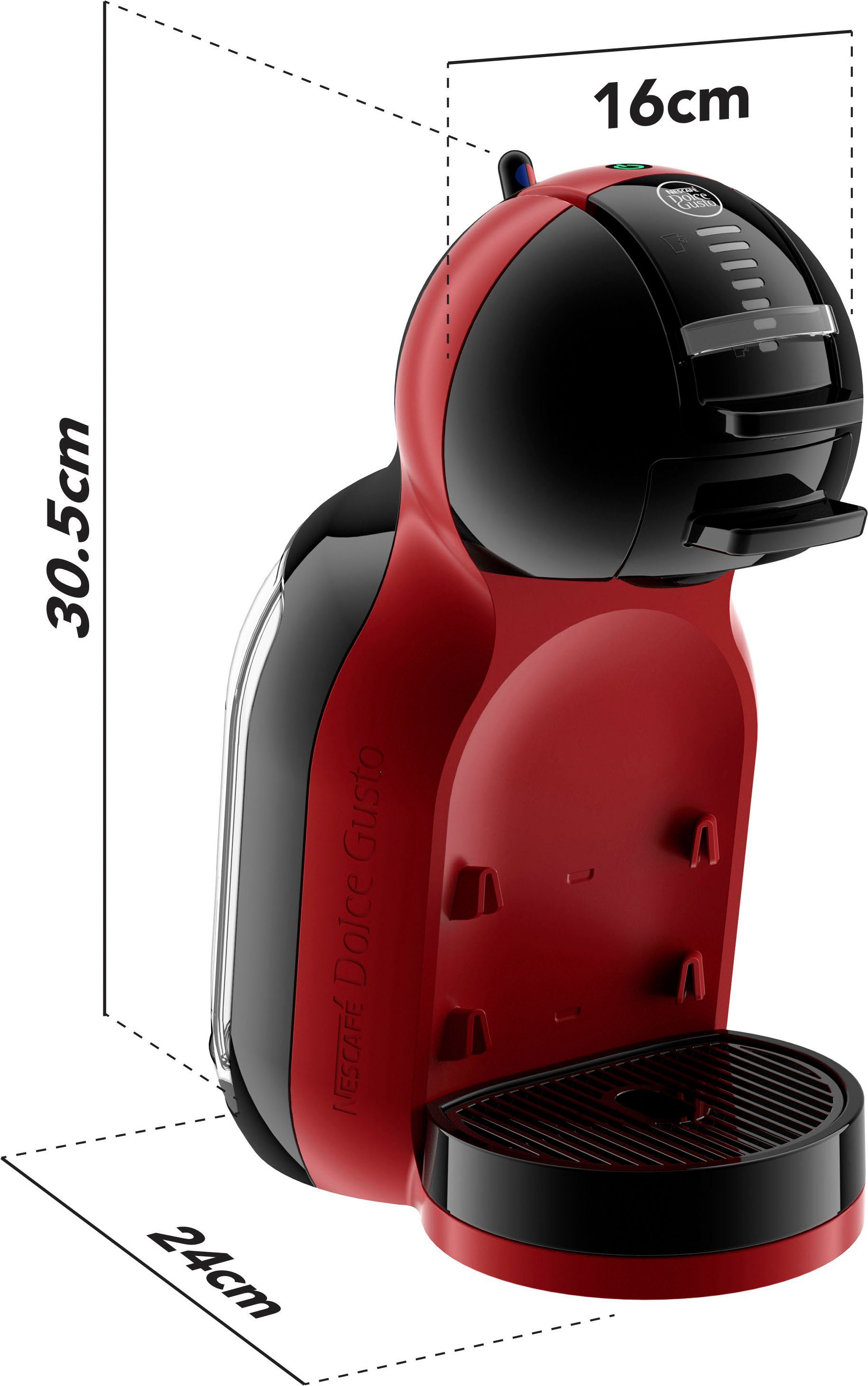 Nescafé Dolce Gusto Koffiecapsulemachine KP123H Mini Me, fluwelig crema, play & select-functie, automatische uitschakeling