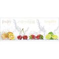 home affaire print op glas porzani  kesu: fruitig - verfrissend - gezond 125-50 cm wit
