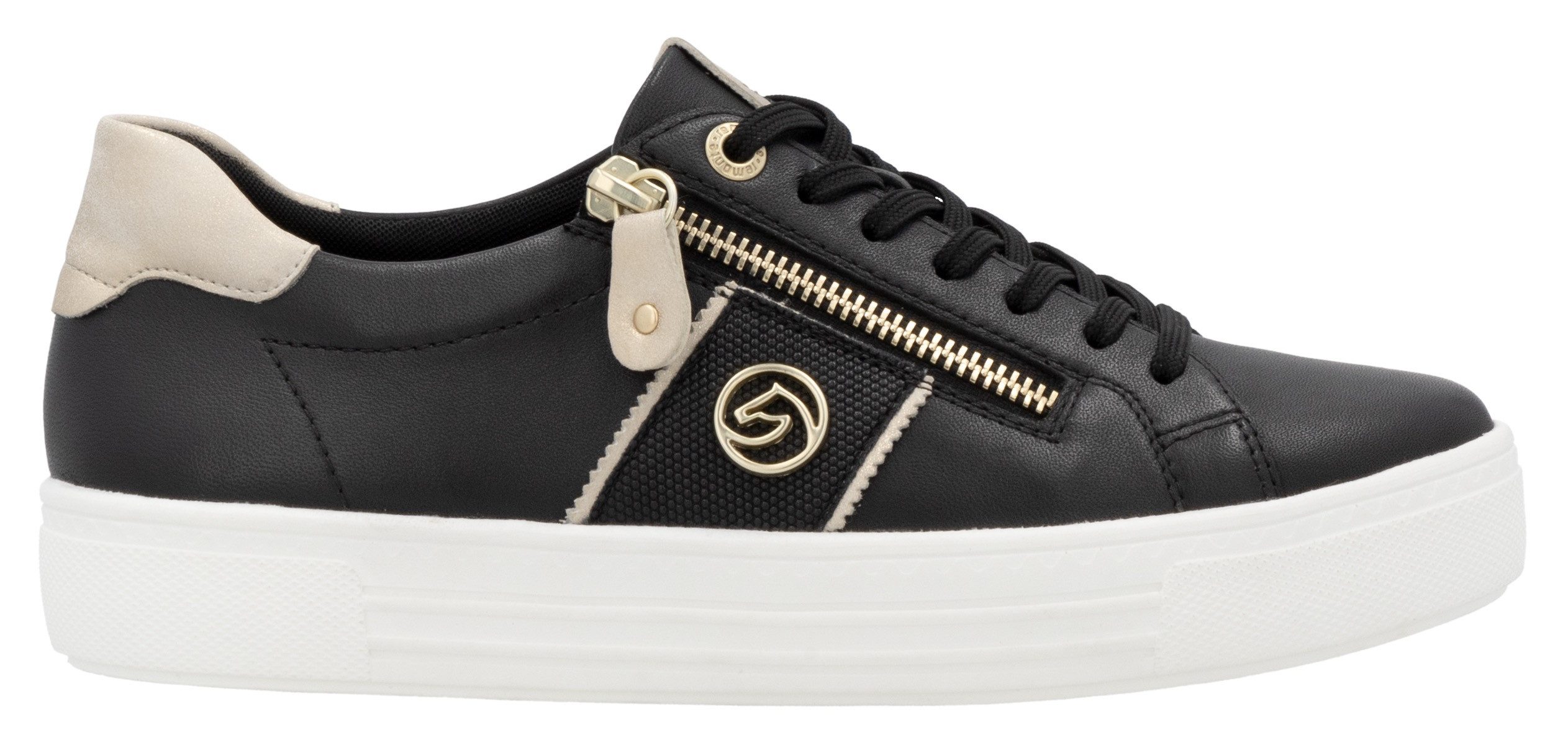 Remonte Plateausneakers , vrijetijdsschoen, lage schoen, veterschoen, uitneembare zachte inlegzool