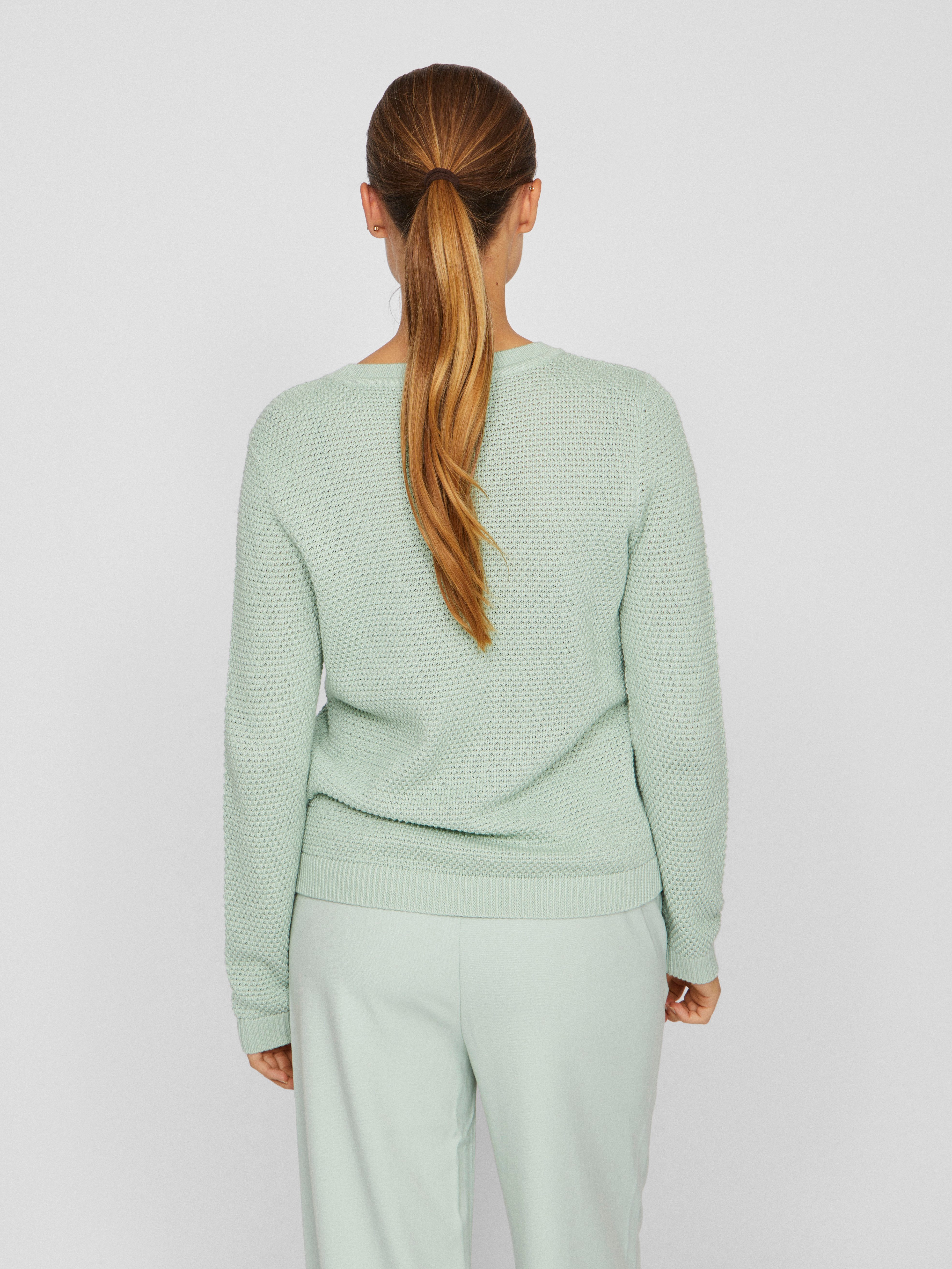 Vila Trui met ronde hals VIDALO O-NECK L S KNIT TOP- NOOS