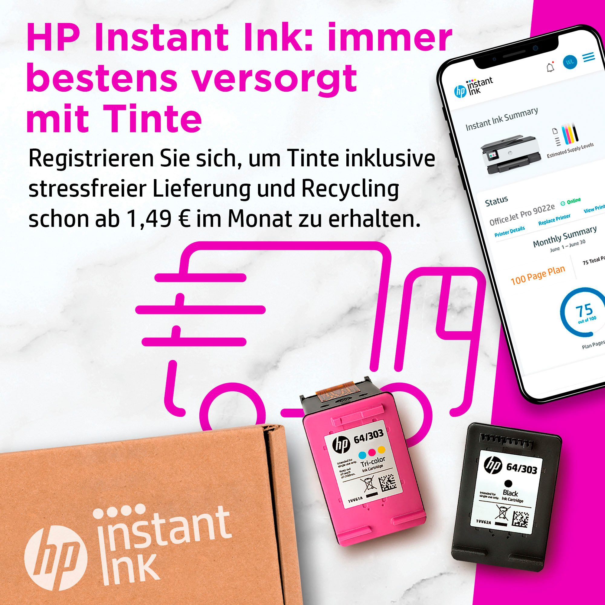 HP All-in-oneprinter OfficeJet Pro 9022e