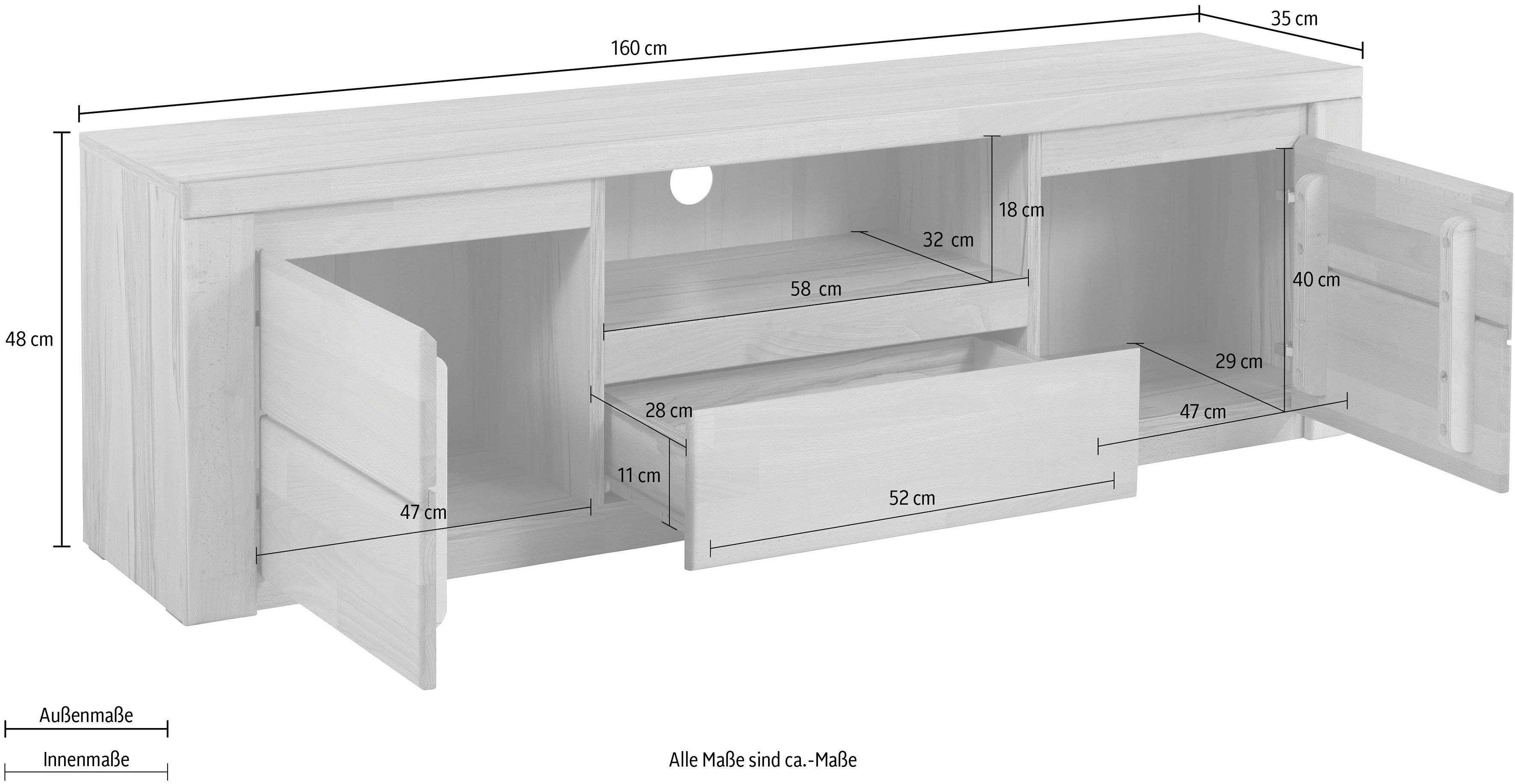 Home affaire Tv-meubel Burani greeploze look, tv-tafel