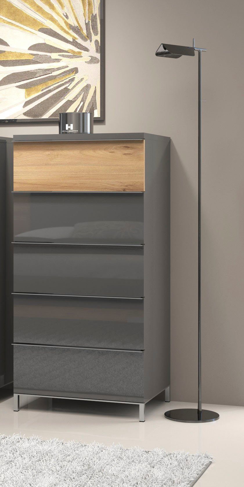 Places of Style Ladekast Onyx UV gelakt, met soft close-functie