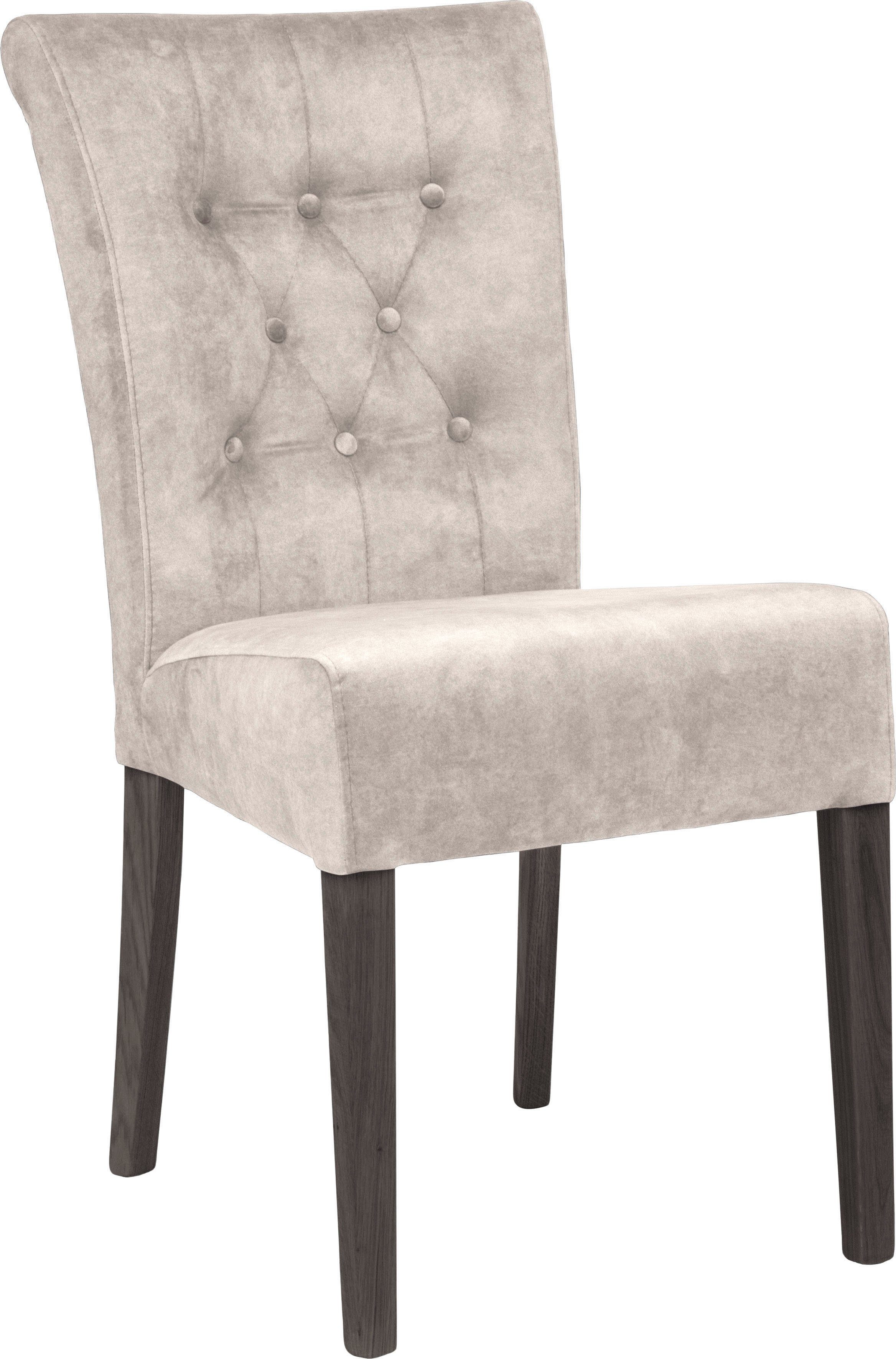 Home affaire Eetkamerstoel Queen BESTSELLER Gestoffeerde stoel met knoopdetails, set van 2, 4 of 6