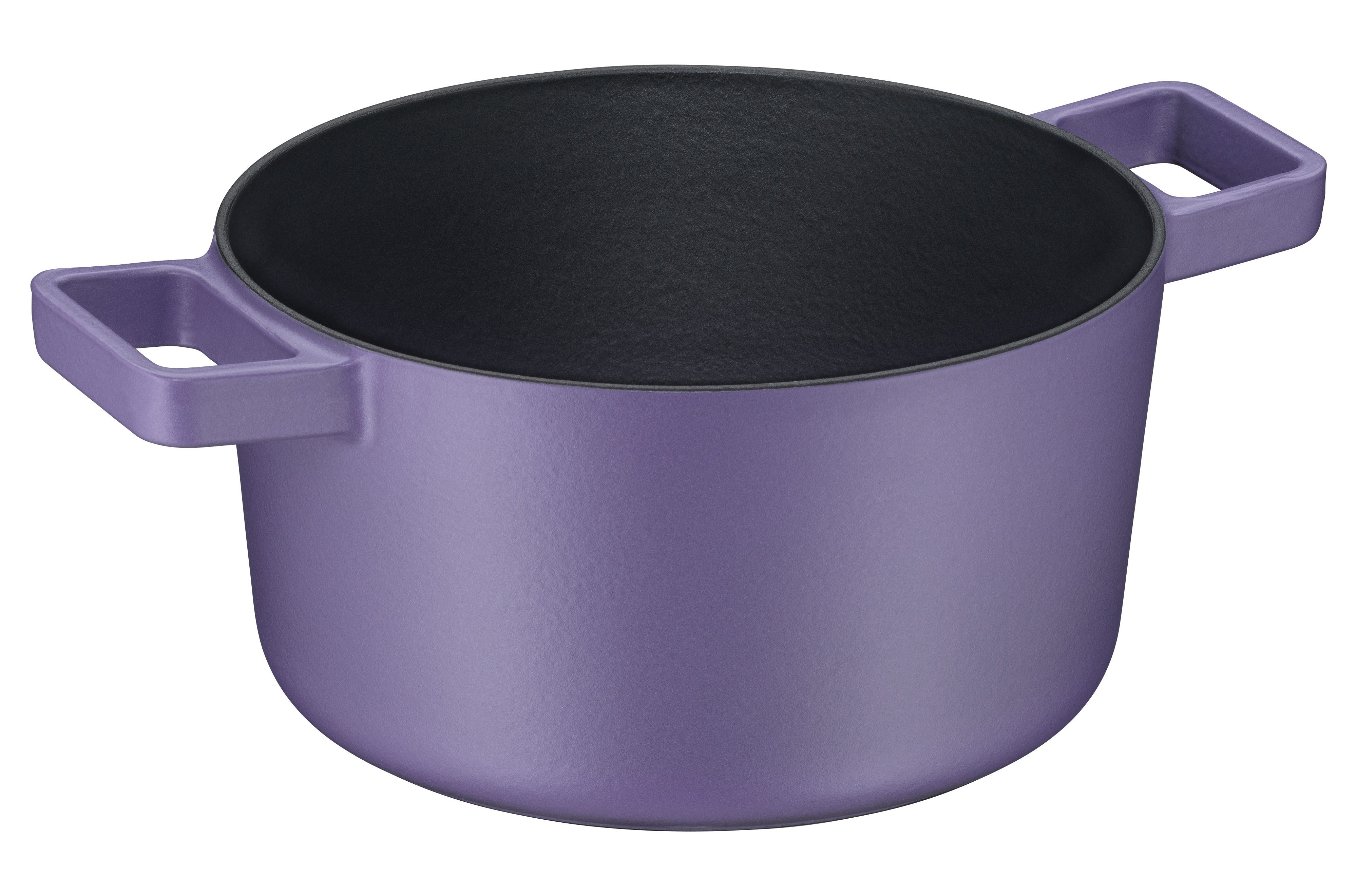WMF Braadpan Flavour, Ø 24 cm 5,2 liter, gietijzeren kookgerei, deksel met condensatienoppen
