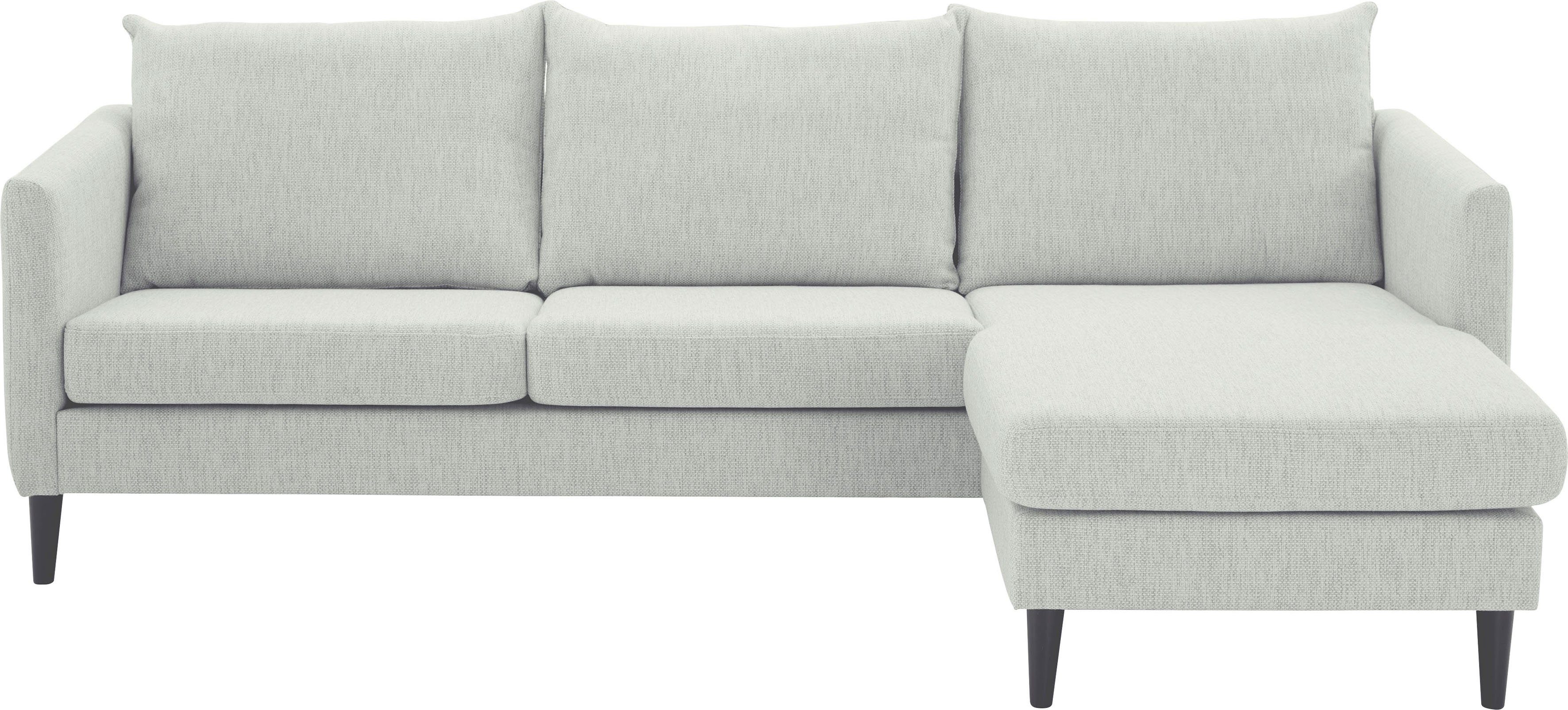 ATLANTIC home collection Hoekbank Rekvik L-vorm met golfvering, ottomane aan beide kanten te monteren