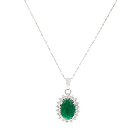 NU 20% KORTING: VIVANCE Jewels halssieraad: halsketting 'Smaragd' met ankerschakels en topazen