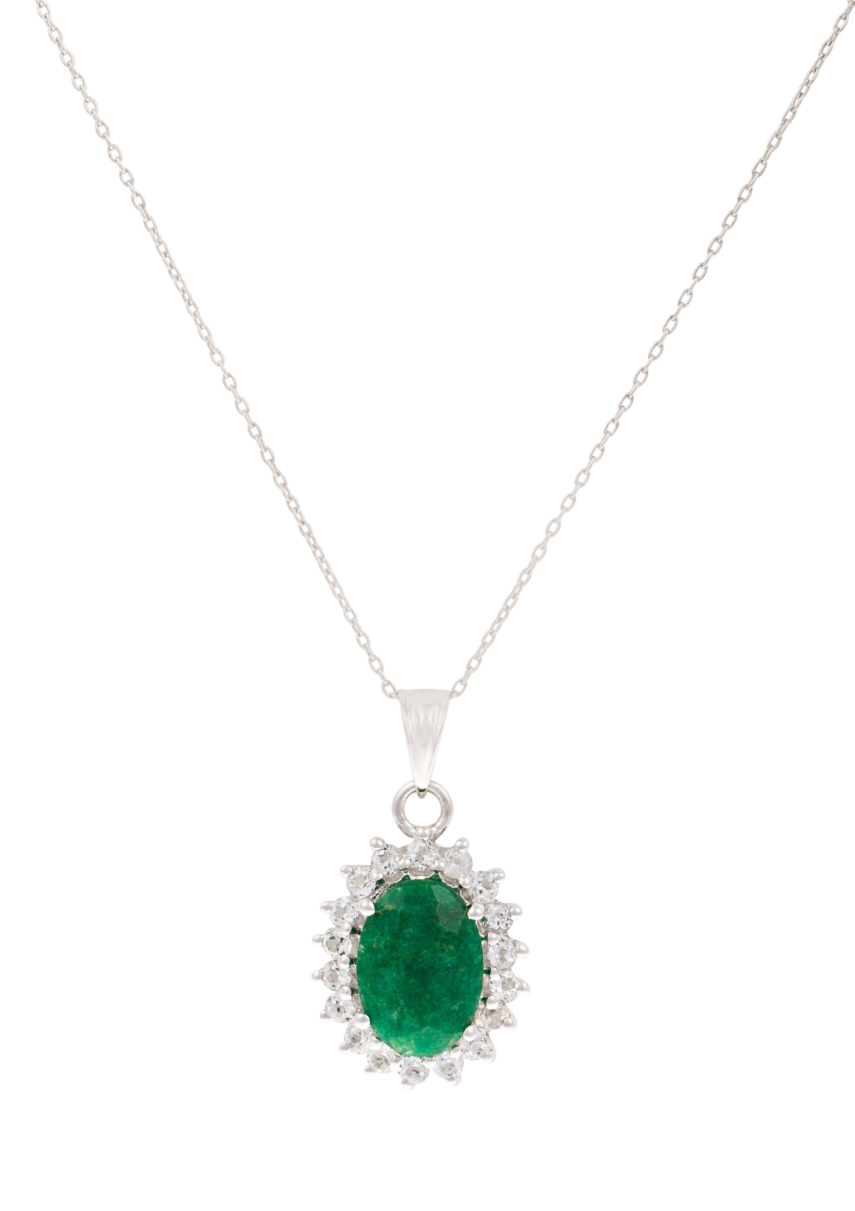 Vivance Jewels NU 15% KORTING: VIVANCE Jewels halssieraad: halsketting 'Smaragd' met ankerschakels en topazen