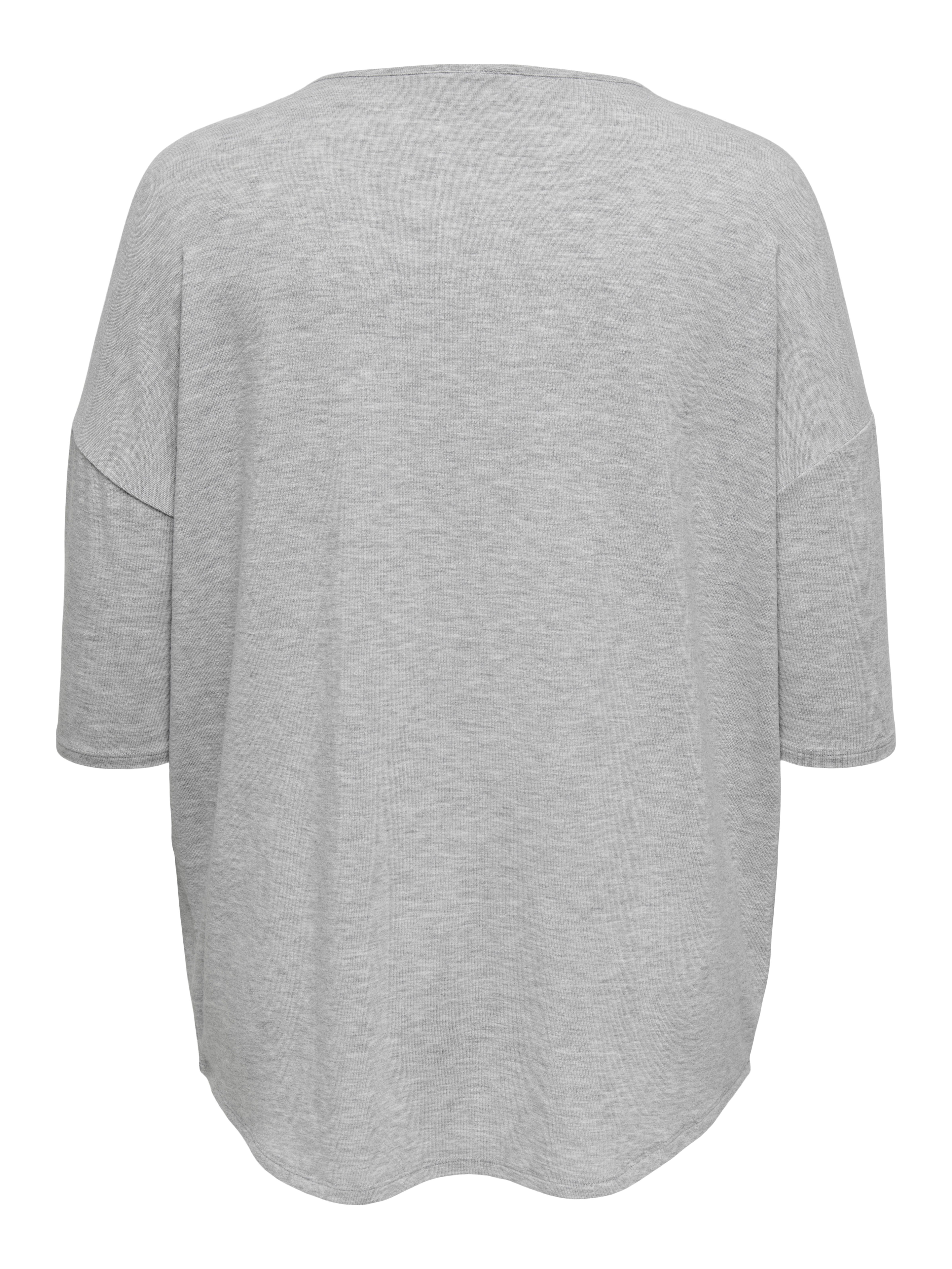 ONLY CARMAKOMA Shirt met 3/4-mouwen CARLAMOUR 3/4 TOP JRS NOOS