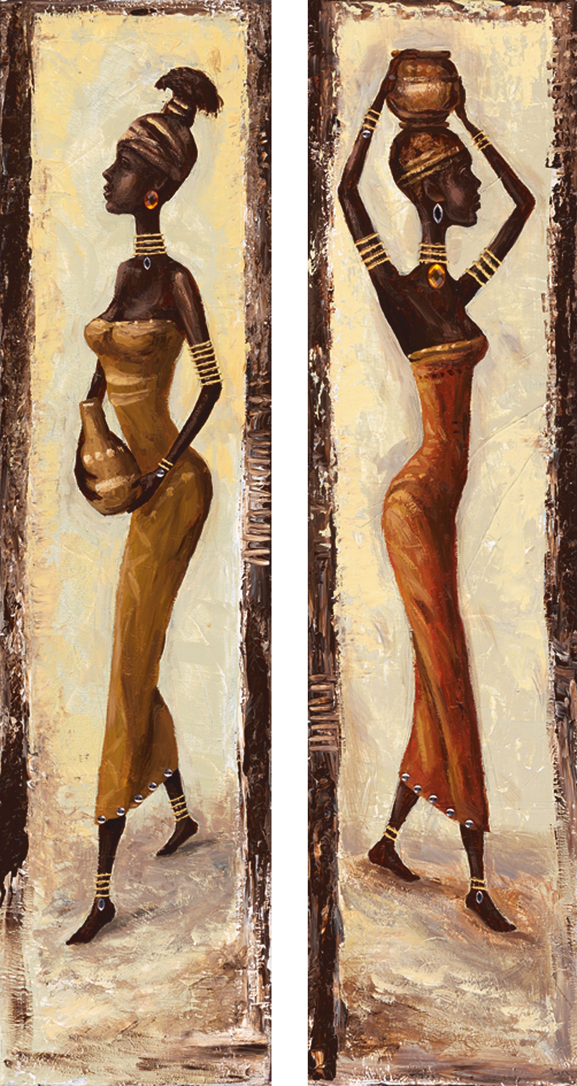 Home affaire Artprint A. S.: African woman I + II 2x 19/74 cm (set)