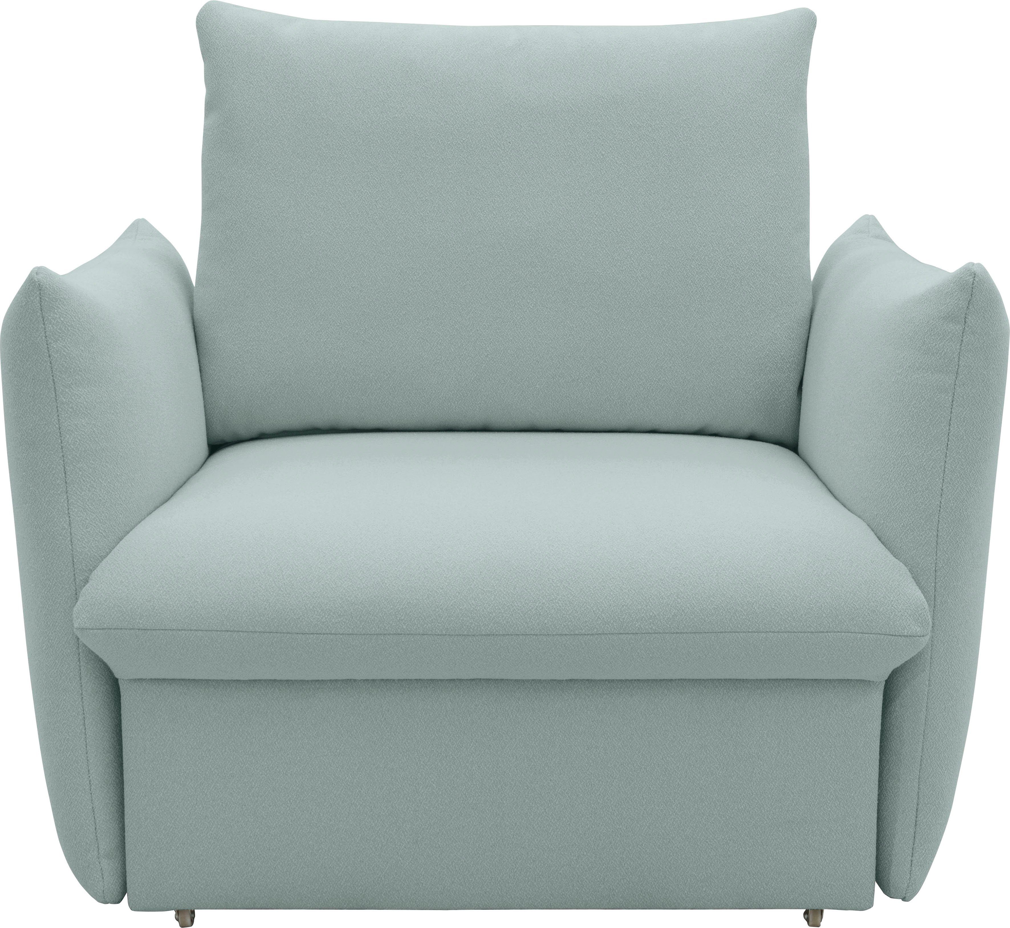 LOOKS BY WOLFGANG JOOP Fauteuil LOOKS XII Slaapstoel, Slaapfunctie Boxspringbekleding, met slaapfunctie, kussen-look fauteuils groen