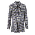 aniston selected blouse met kraagstrik met grafisch patroon blauw