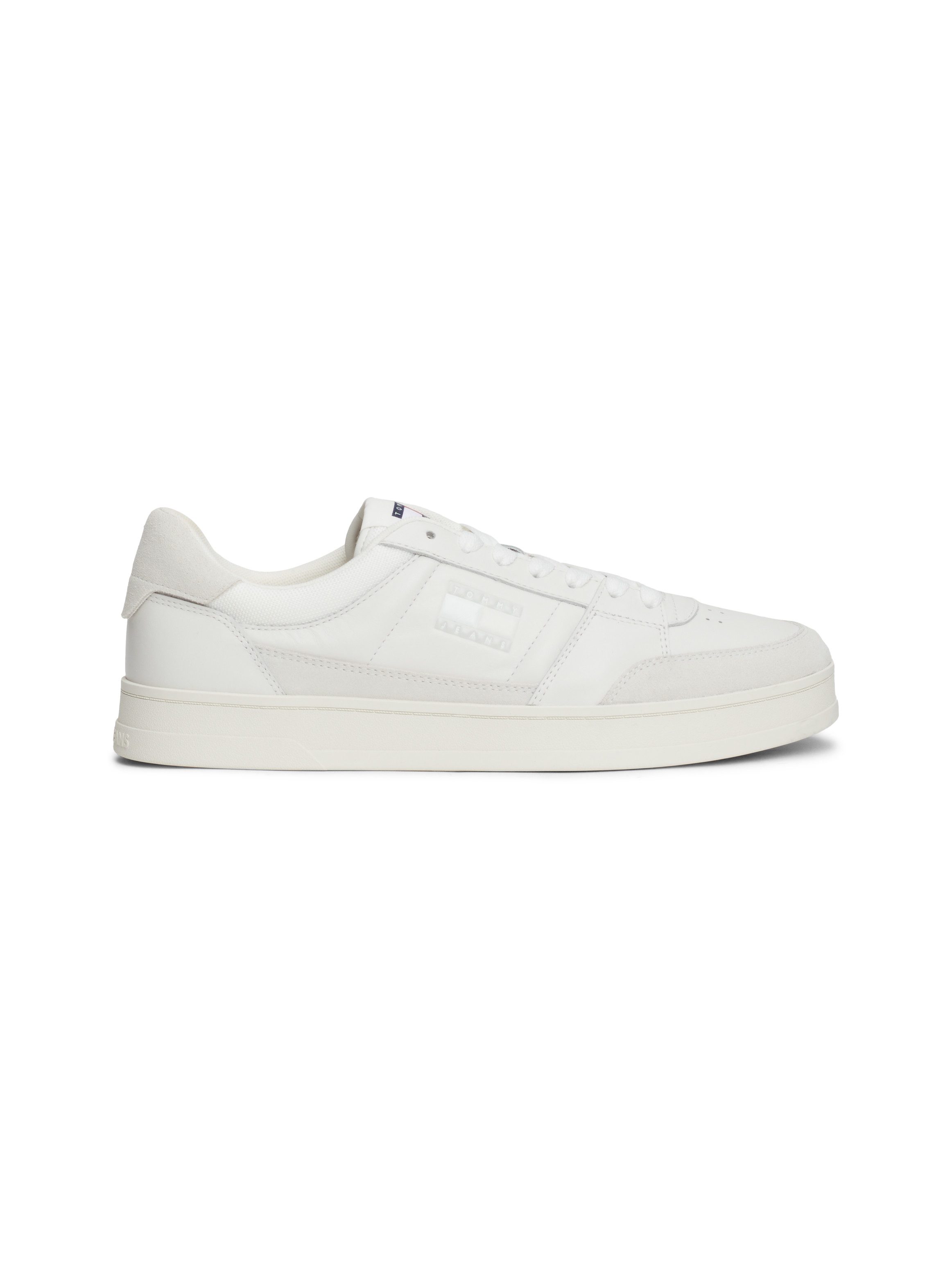 TOMMY JEANS Plateausneakers THE GREENWICH MIX MEDIA , vrijetijdsschoen, veterschoen, lage schoen met logovlag