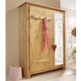 home affaire kledingkast bertram van mooi massief grenenhout, met een spiegeldeur, hoogte 170 cm beige
