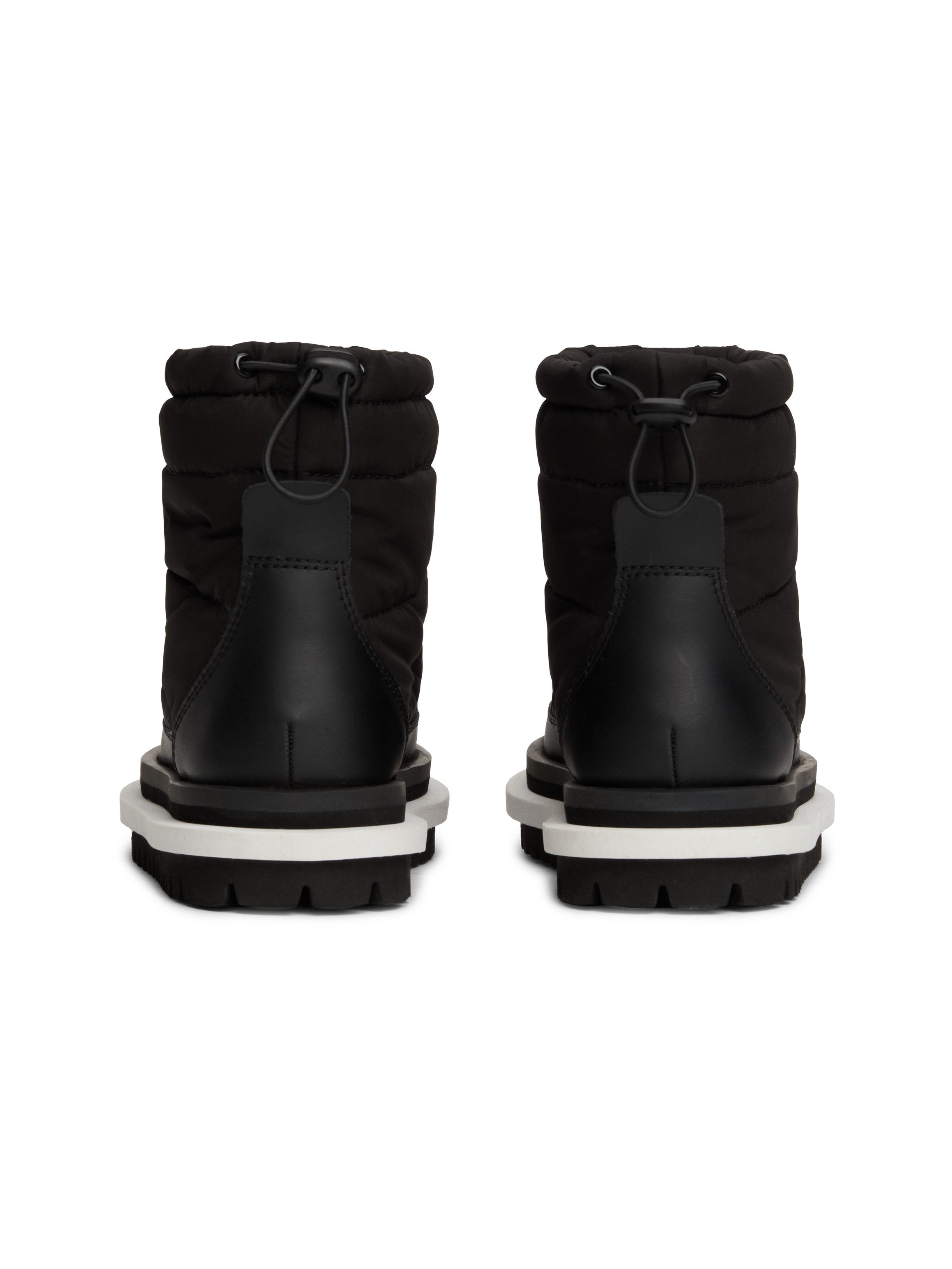TOMMY JEANS Winterlaarzen TJW PADDED FLAT BOOT WL , plateau, sneeuwlaarzen, korte laarzen met snelle sluiting aan de schacht