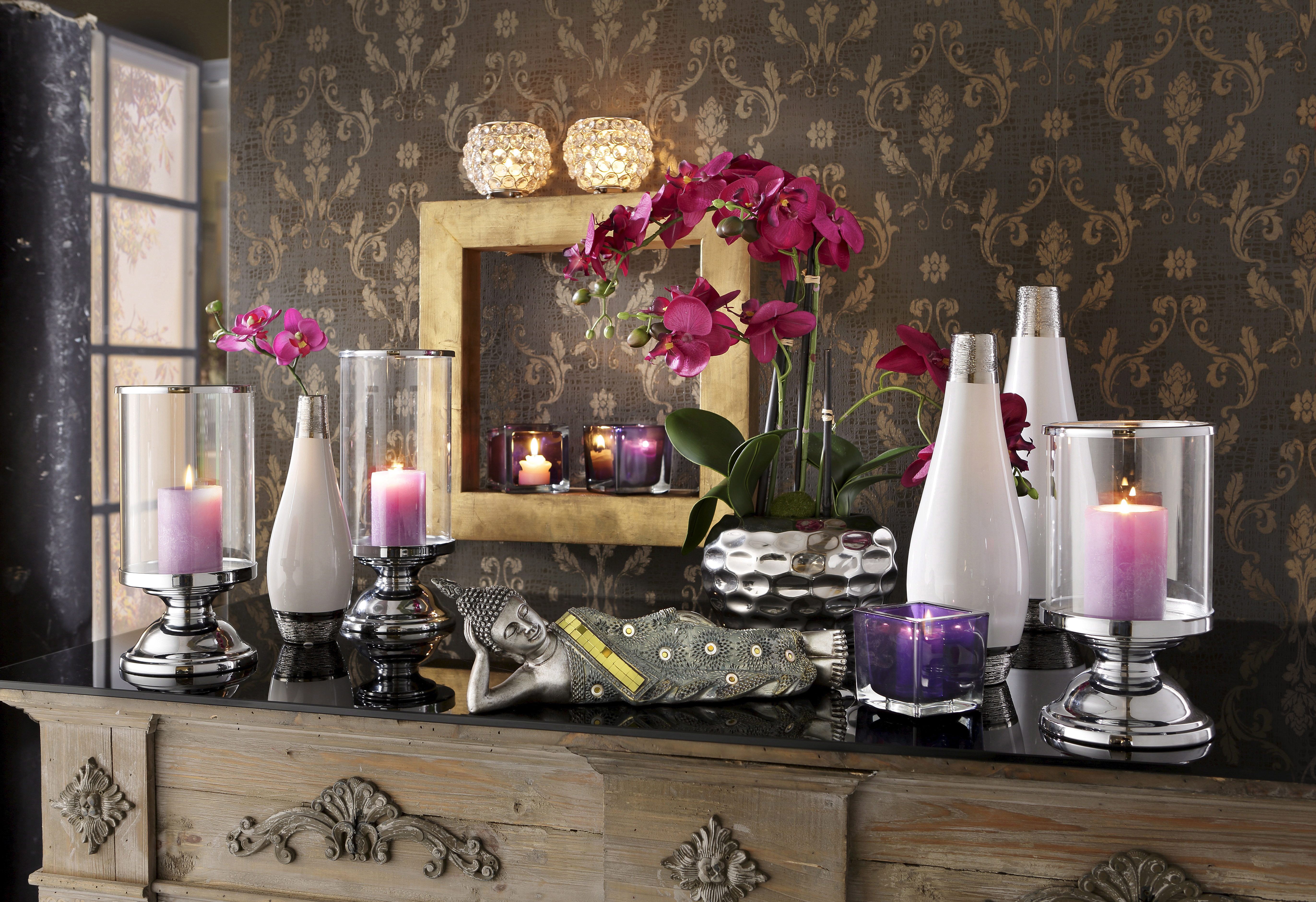 Home affaire Waxinelichthouder Kristal (set, 2 stuks)