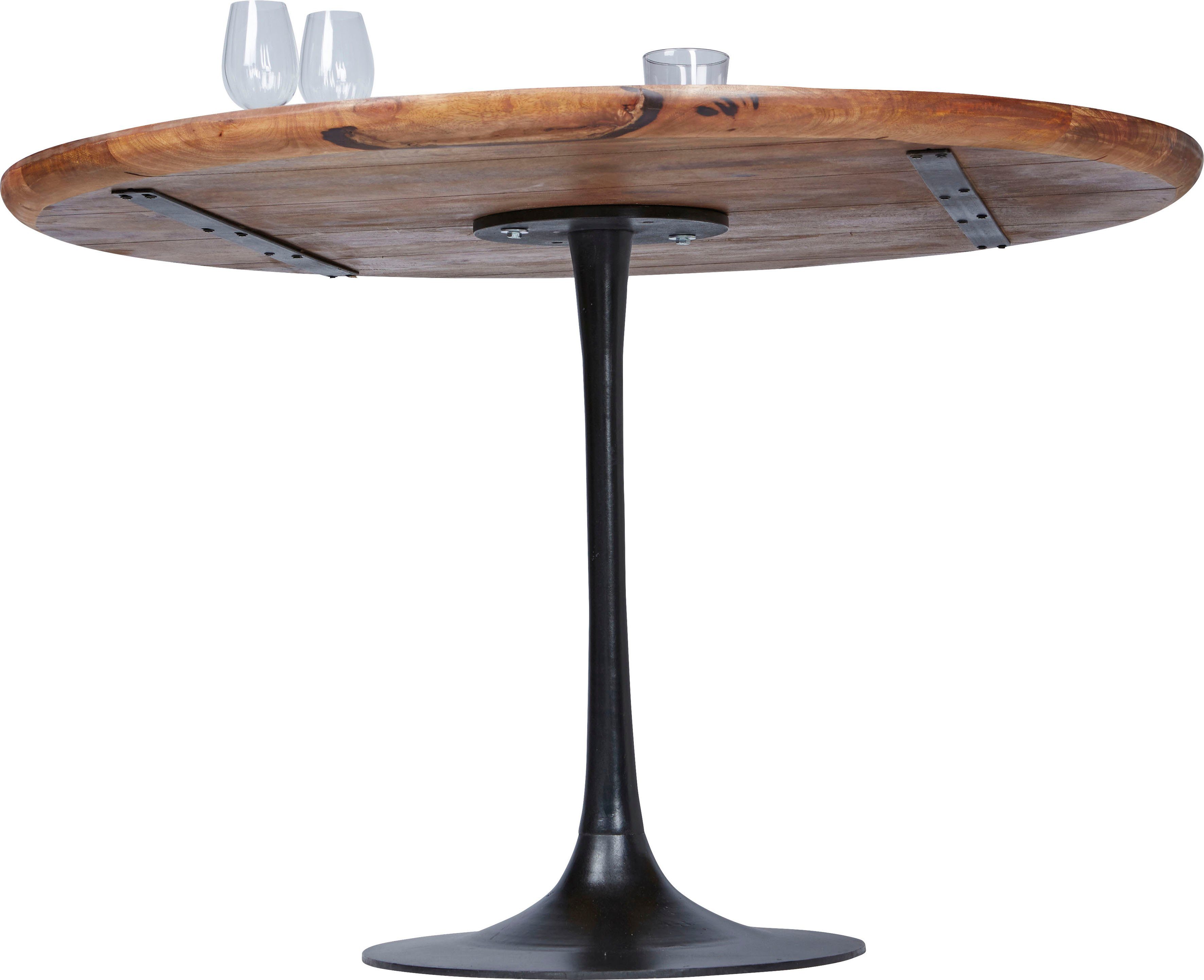 TOM TAILOR HOME Eettafel T-MODERN TABLE ROUND van mangohout, knoopdetail, moderne elegantie door afgeronde rand