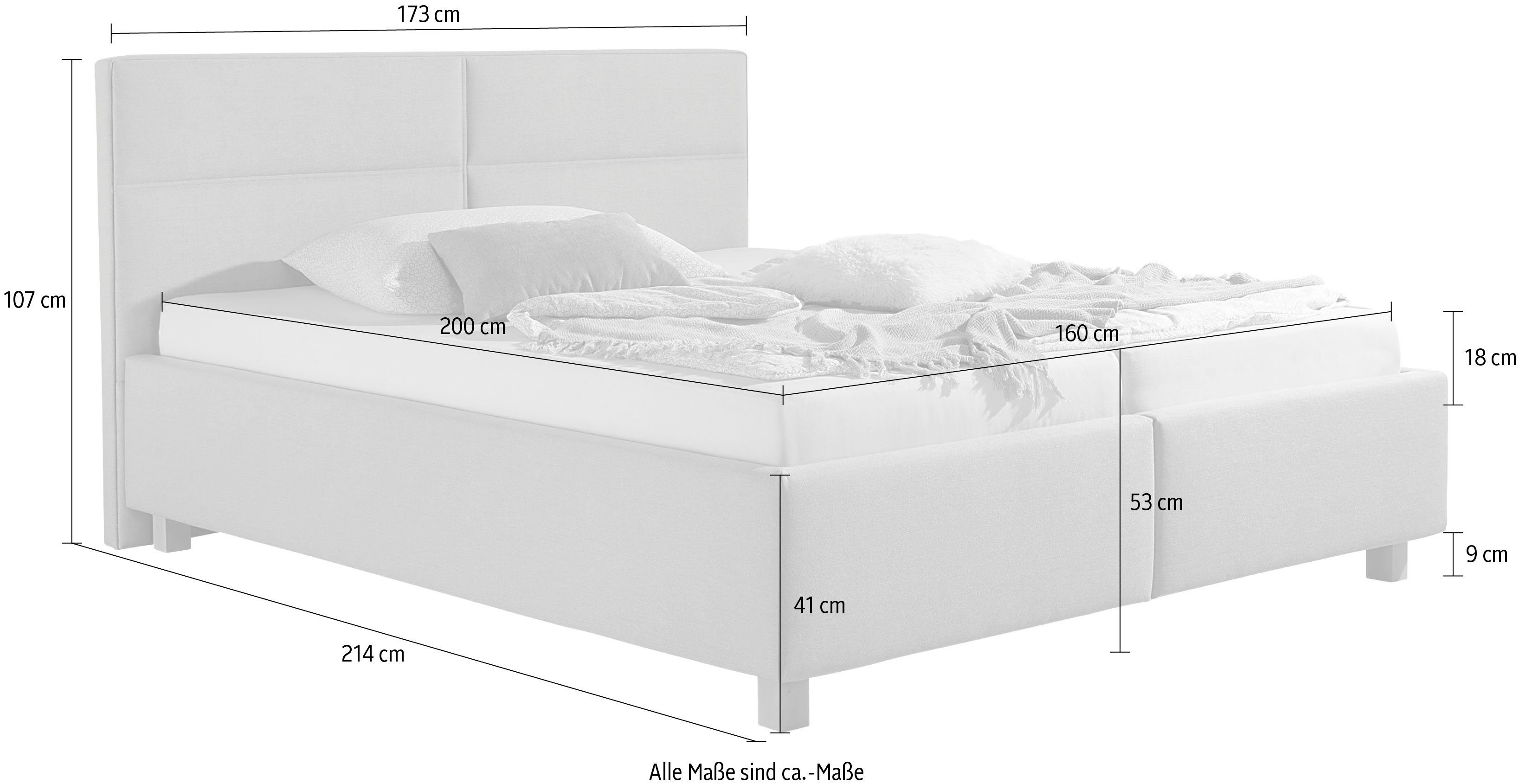 Maintal Gestoffeerd bed inclusief bedkist