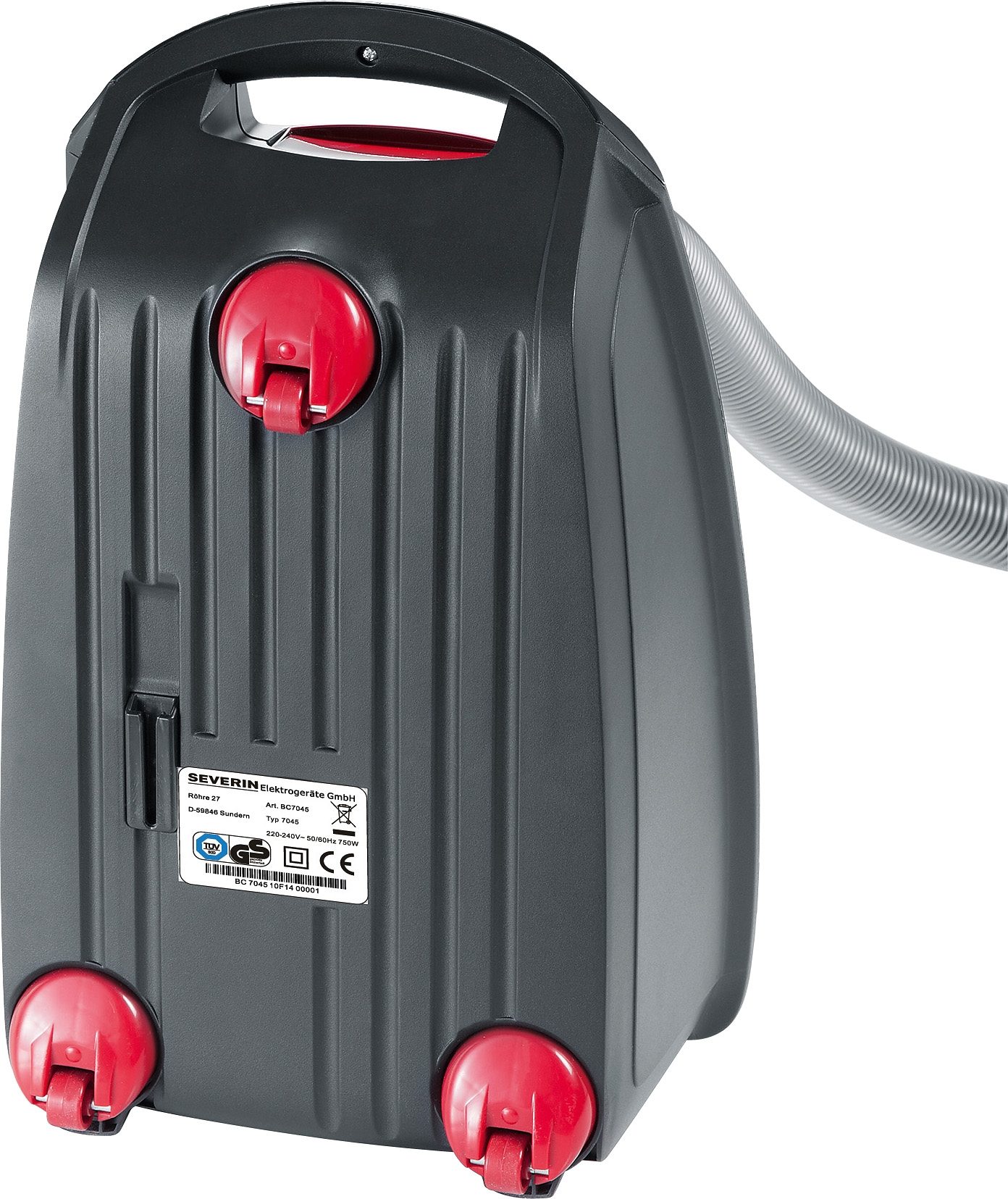 Severin Stofzuiger S`Power snowwhite BC 7045 Voor allergiepatiënten, inclusief XL-parketzuigmond, snoeropberging per voetschakelaar