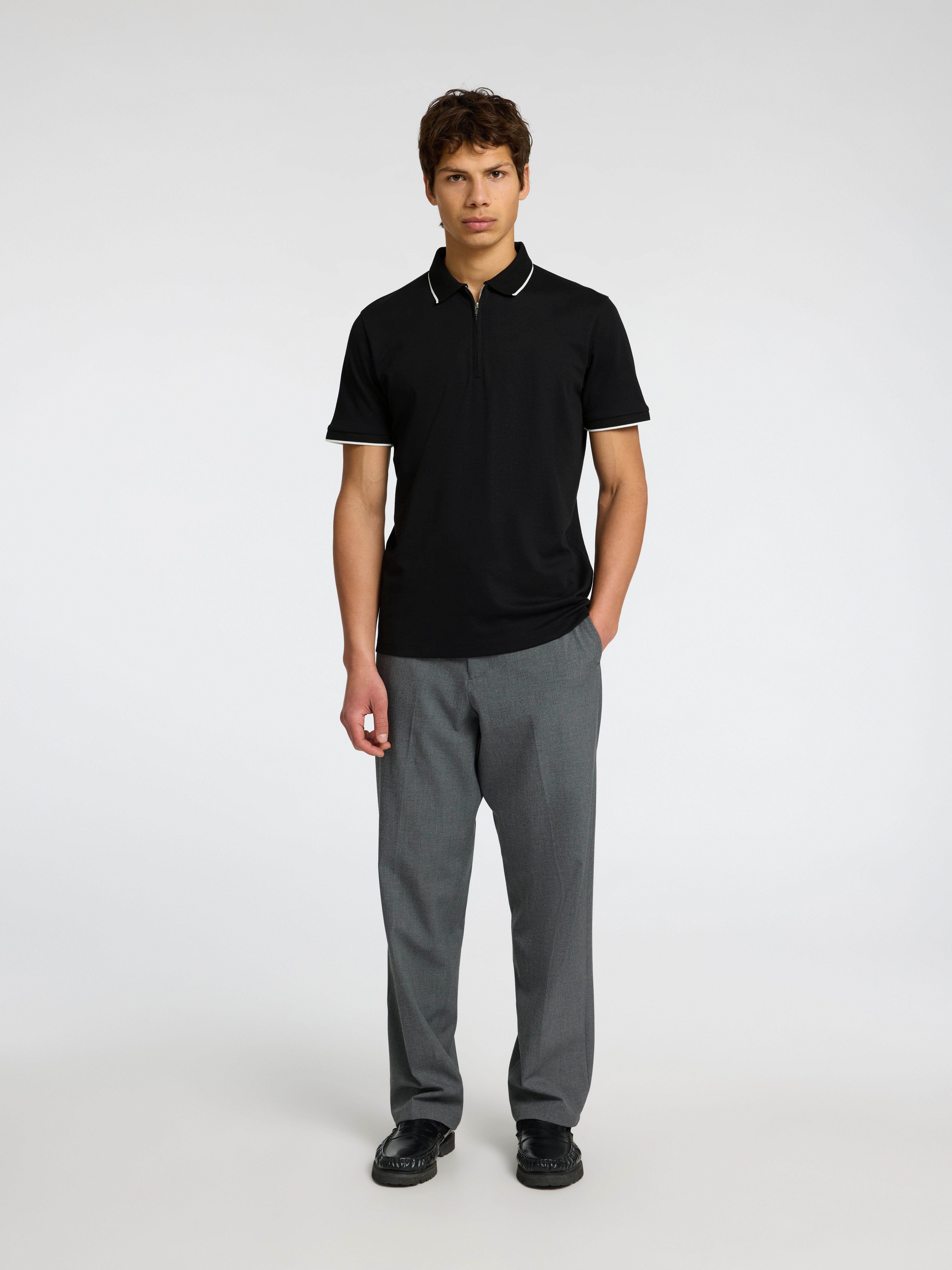 SELECTED HOMME Poloshirt SLHFAVE SPORT ZIP SS POLO NOOS