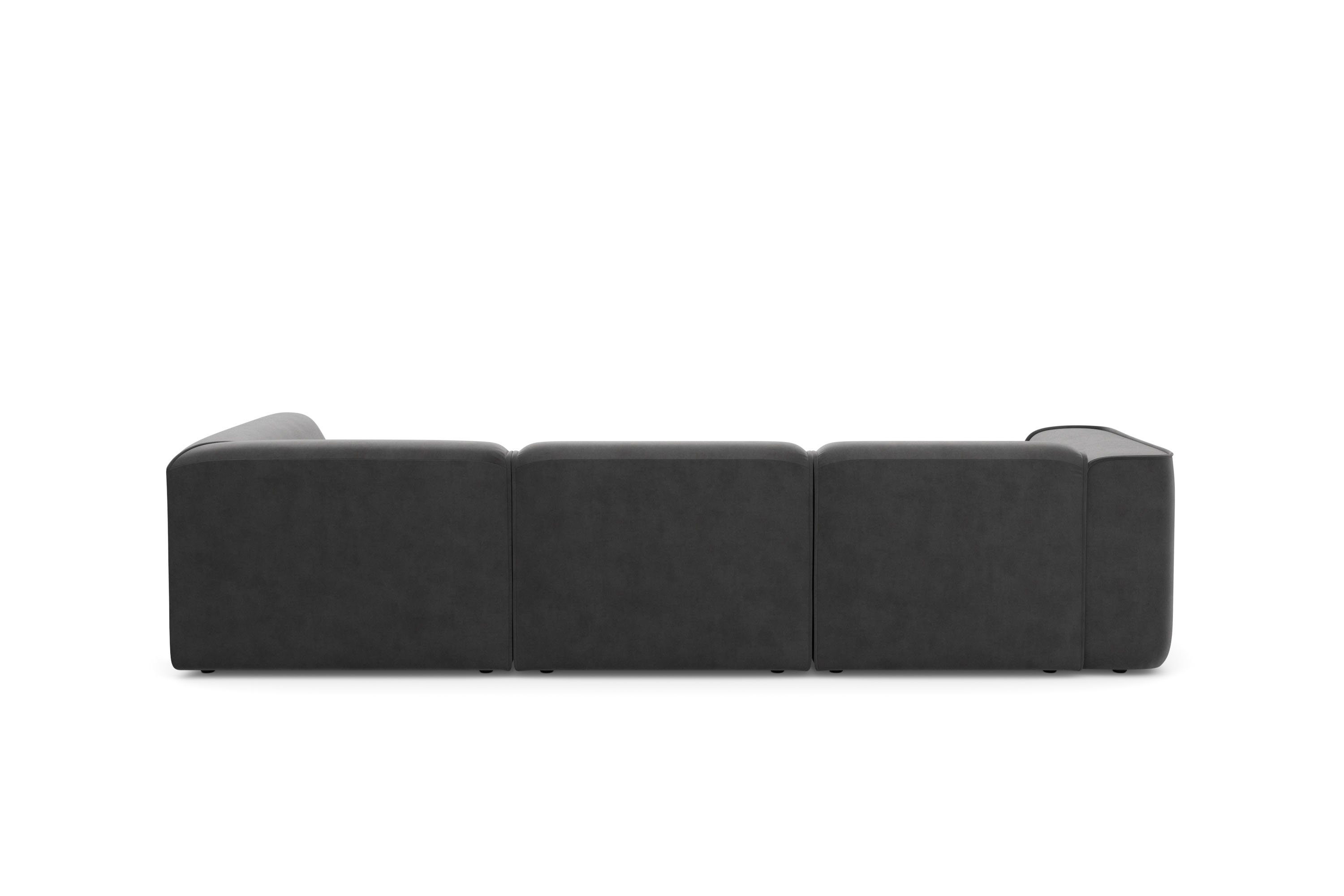 RAUM.ID Hoekbank Merid L-vorm, altijd uitbreidbaar met modules, B/D/H: 295/162/70 cm