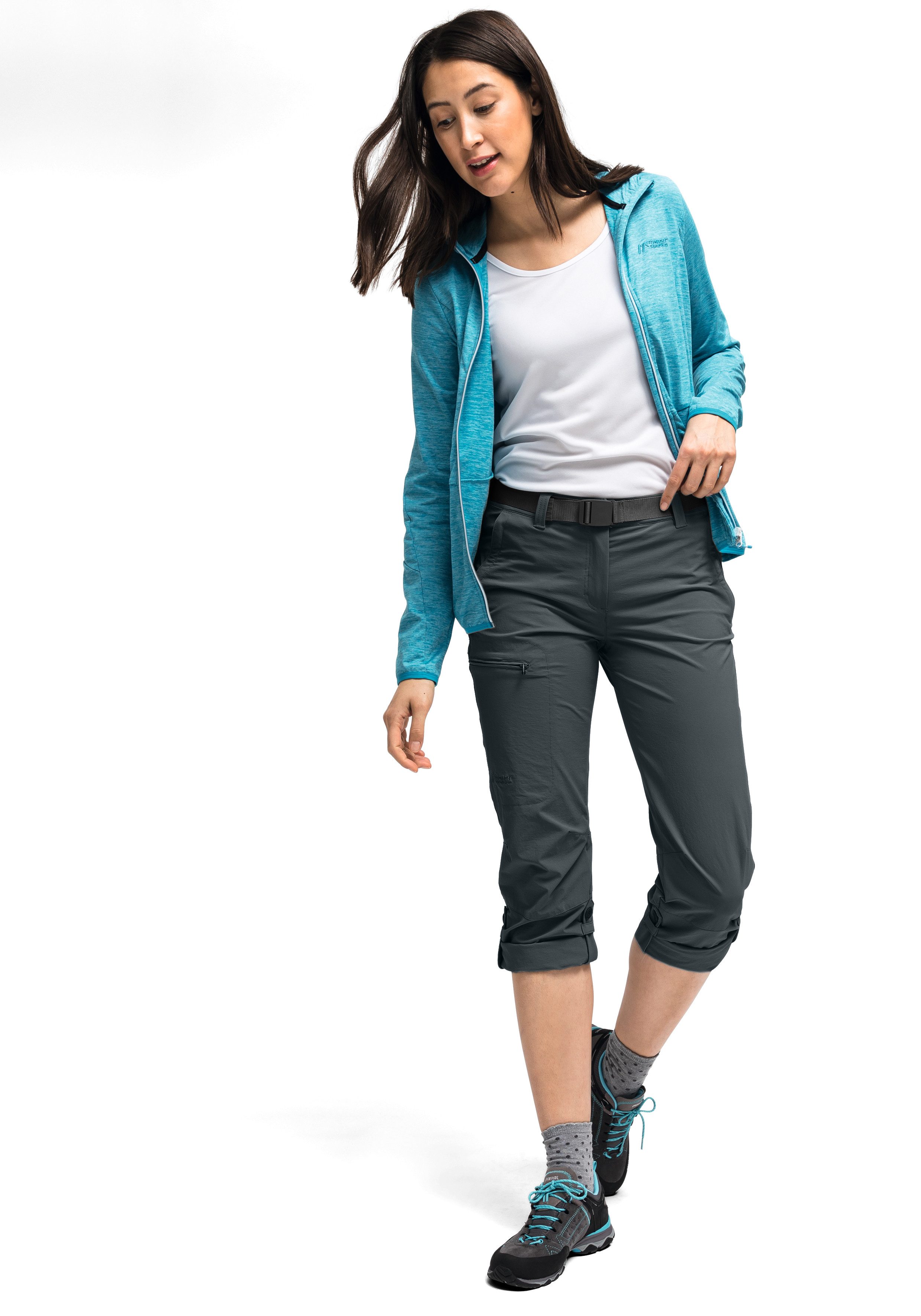 Maier Sports Functionele broek Lulaka Dames wandelbroek, ventilerende outdoorbroek met oprolfunctie