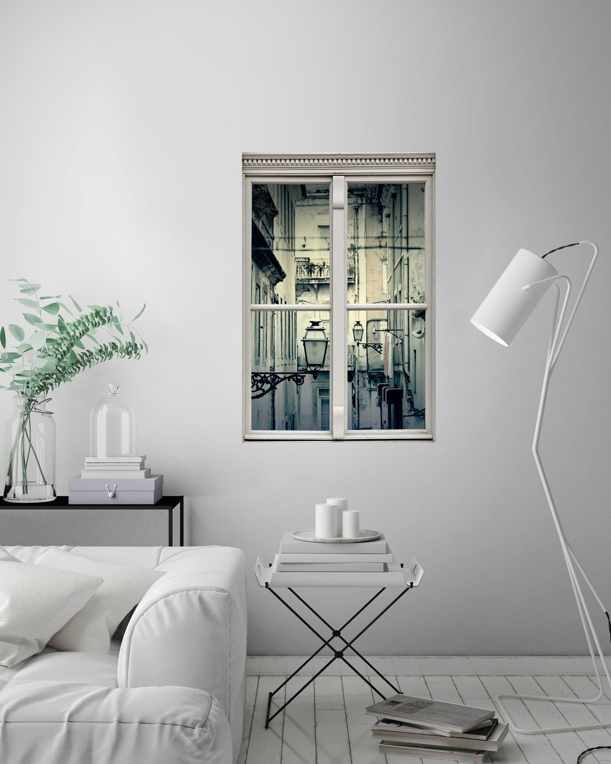 queence Wandfolie Huismuren Muursticker, muurdecoratie, zelfklevend, 3D, raam