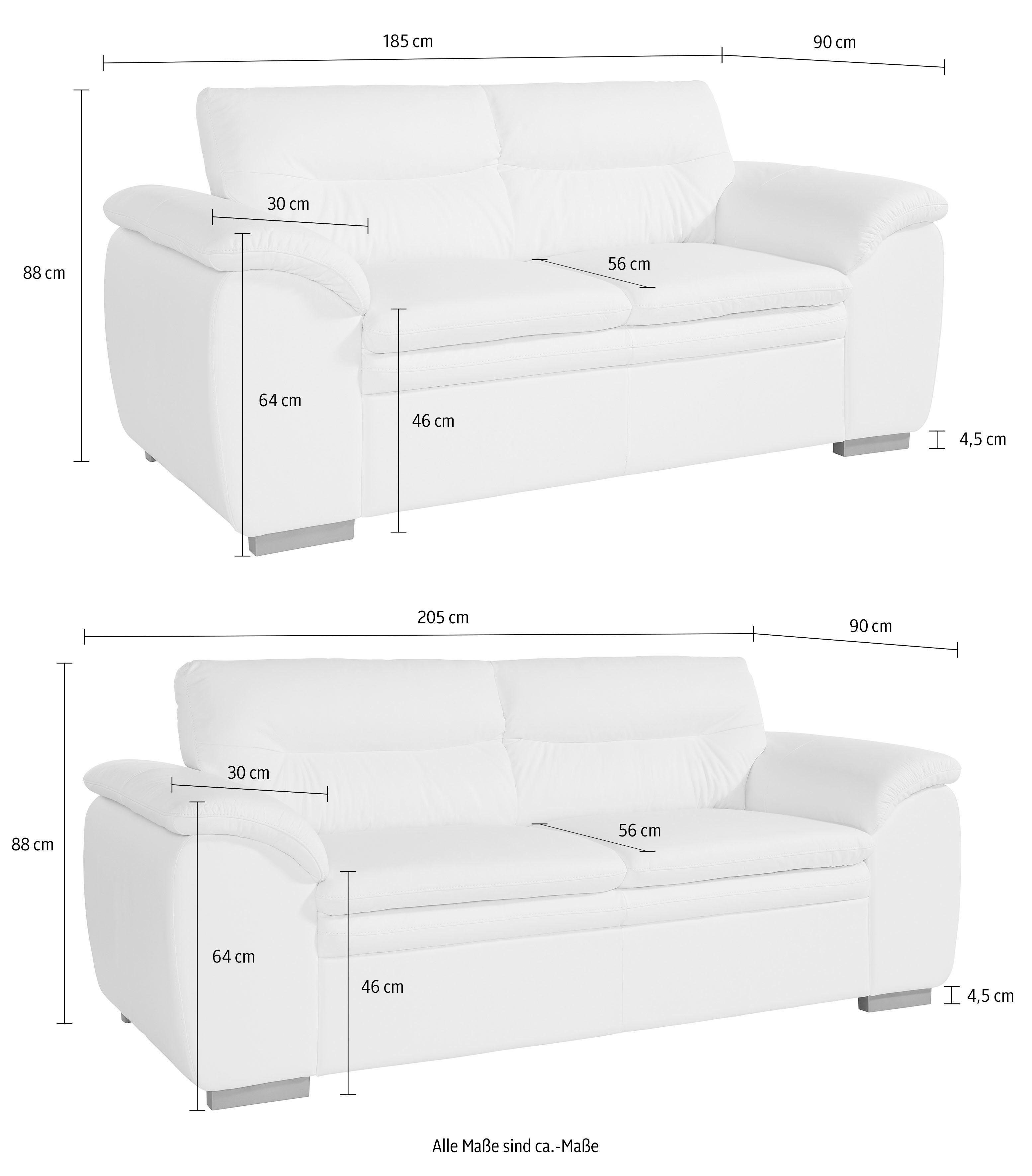 COTTA Zithoek Leandra Set: bestaand uit 2,5- en 2-zitsbank