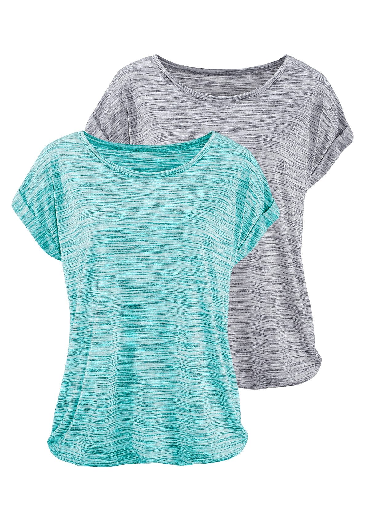 Beachtime Shirt met korte mouwen Met structuureffect in een gemakkelijk te onderhouden kwaliteit (Set van 2)