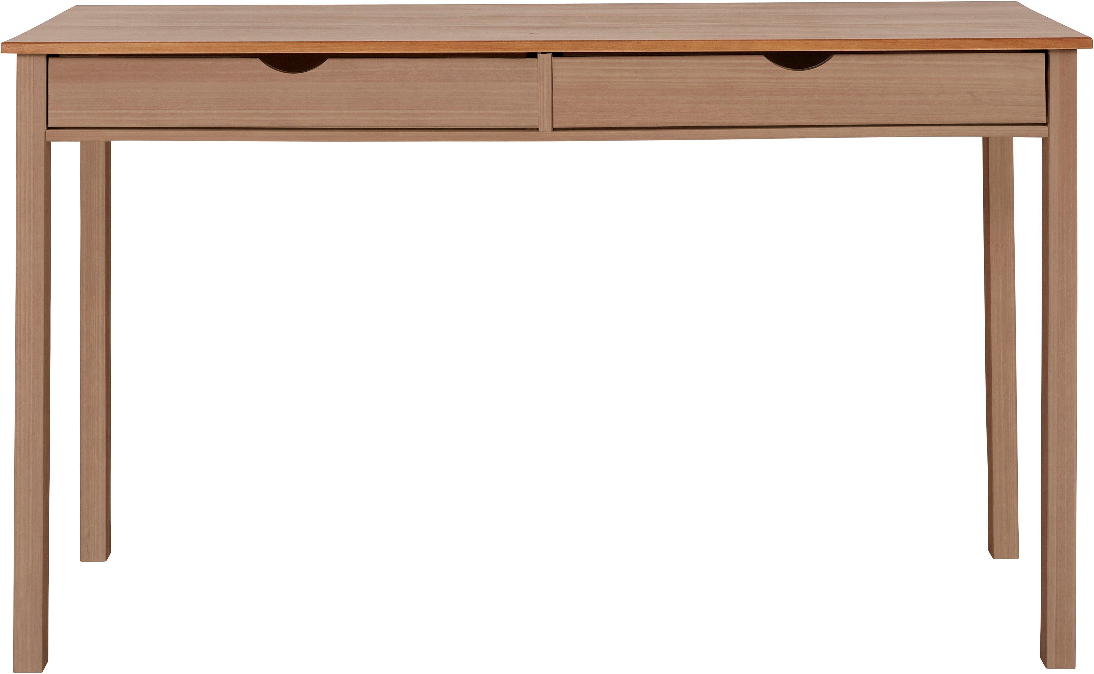 INOSIGN Bureau Gava van massief grenenhout, met praktische verzonken grepen, breedte 140 cm