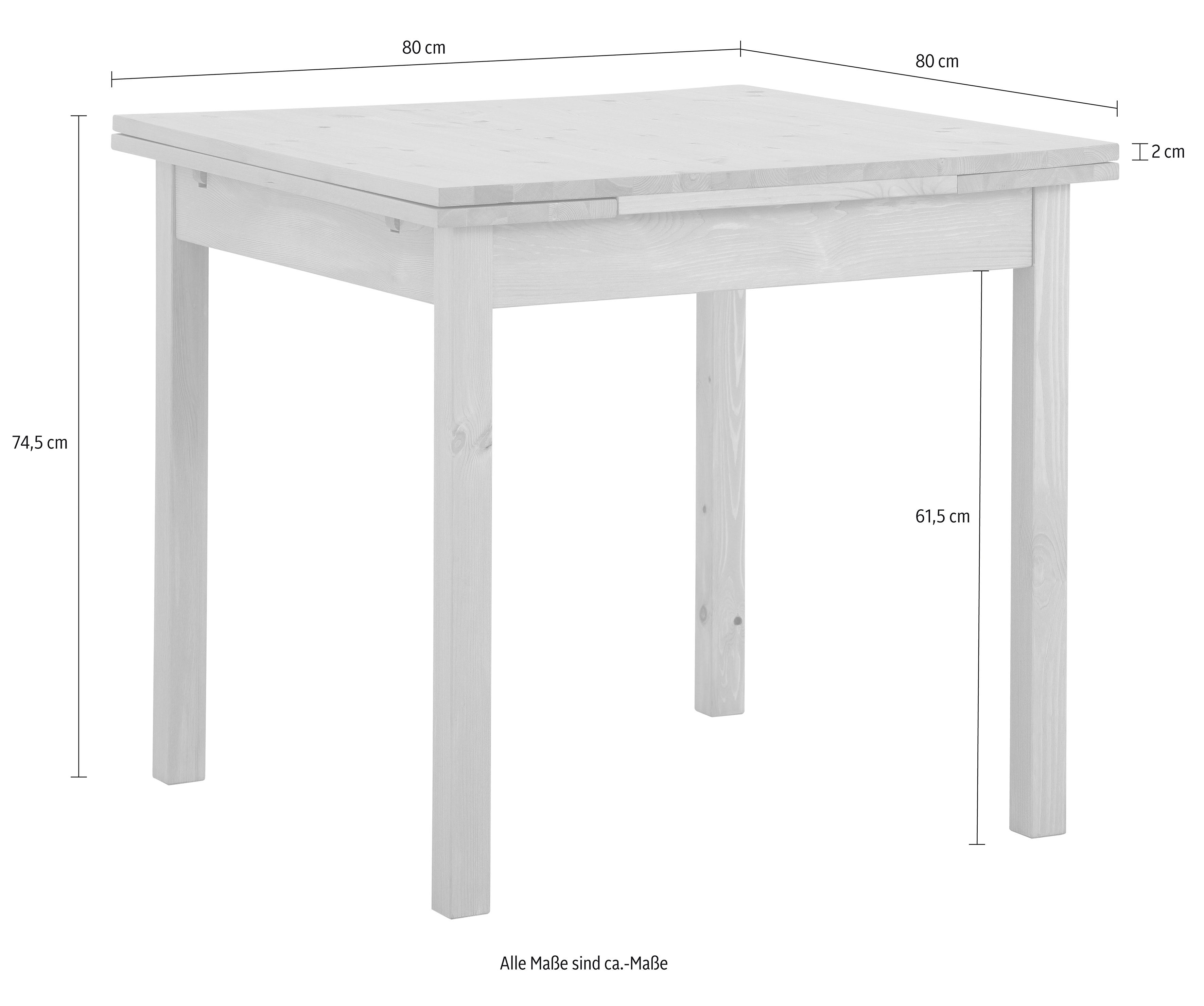 Home affaire Eettafel Maike, TOPSELLER! Home affaire, breedte 80 cm, met uittrekfunctie