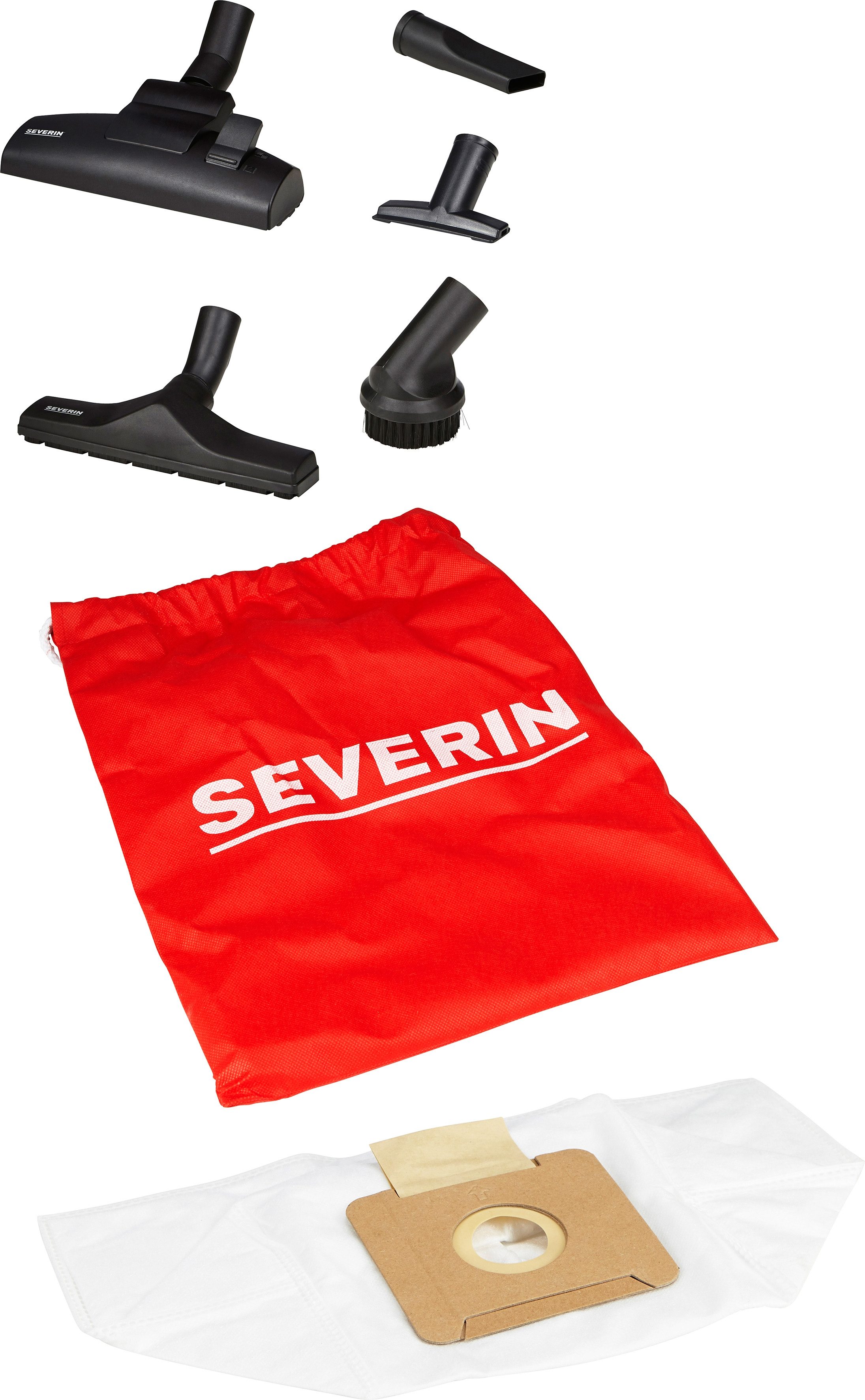 Severin Stofzuiger S`Power snowwhite BC 7045 Voor allergiepatiënten, inclusief XL-parketzuigmond, snoeropberging per voetschakelaar