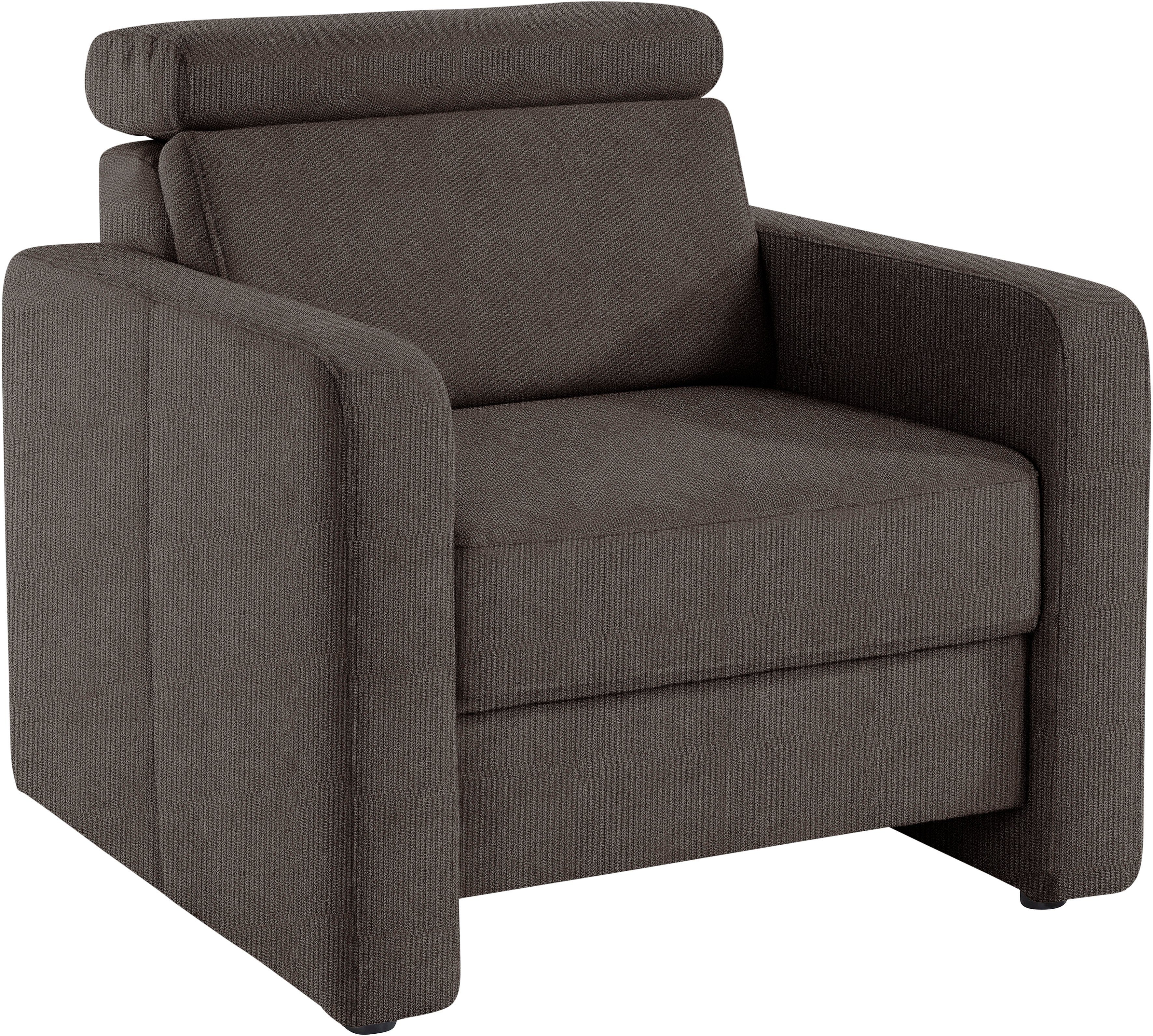 sit&more Fauteuil Bologna met binnenvering, met verstelbare hoofdsteun